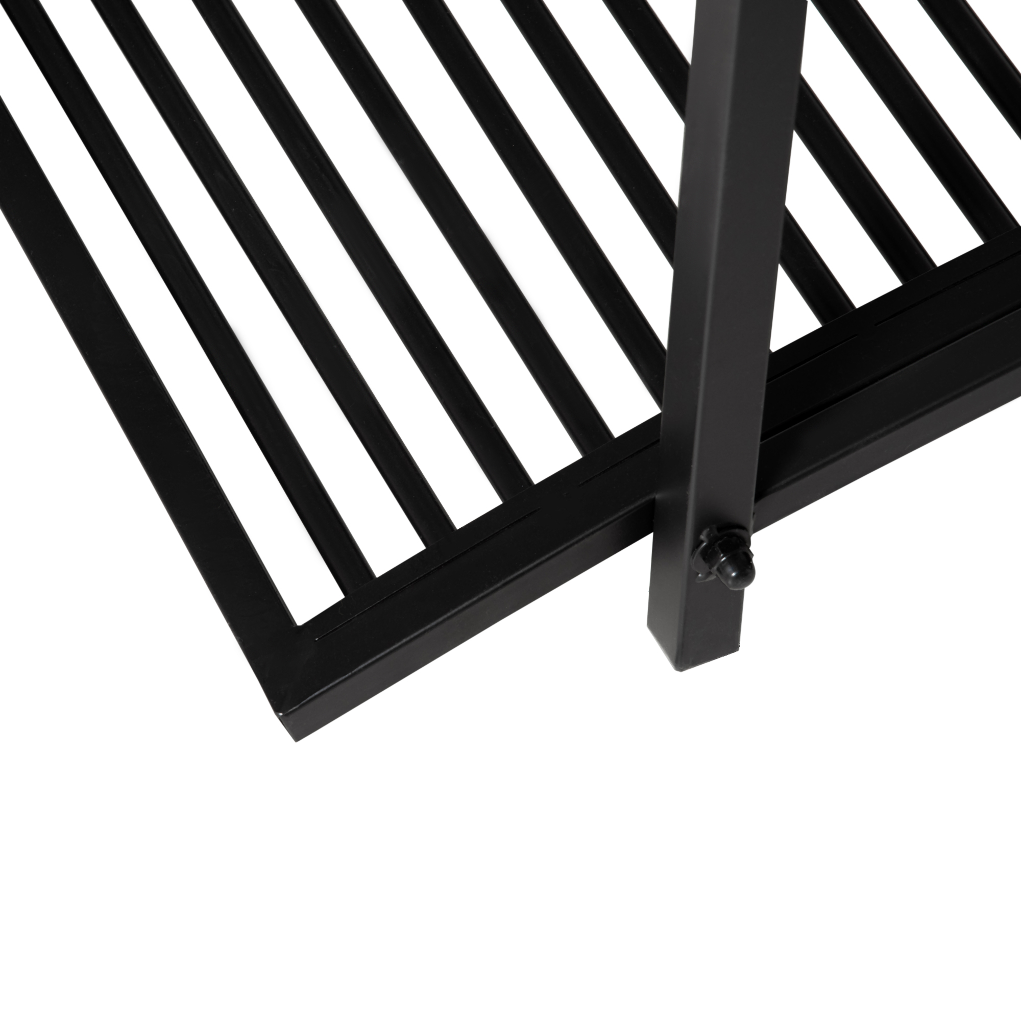 Outsunny 102L x 48W x 49H Classic Metal Garden Bridge with Safety Railings Arc Footbridge Decorative Pond Bridge for Backyard Creek Stream, Black 6
