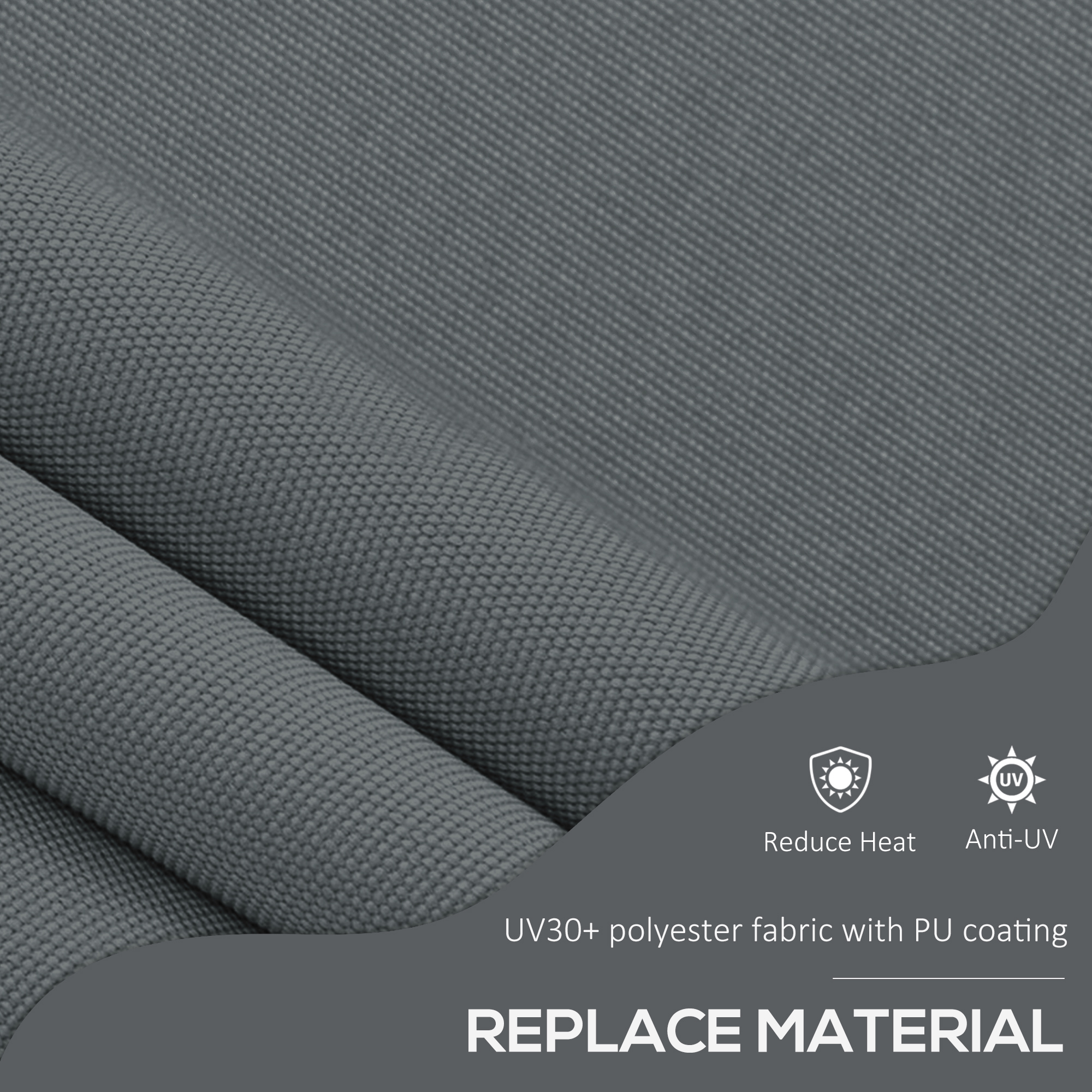Outsunny 2 x 1.2m Manual Retractable Awning Grey 6