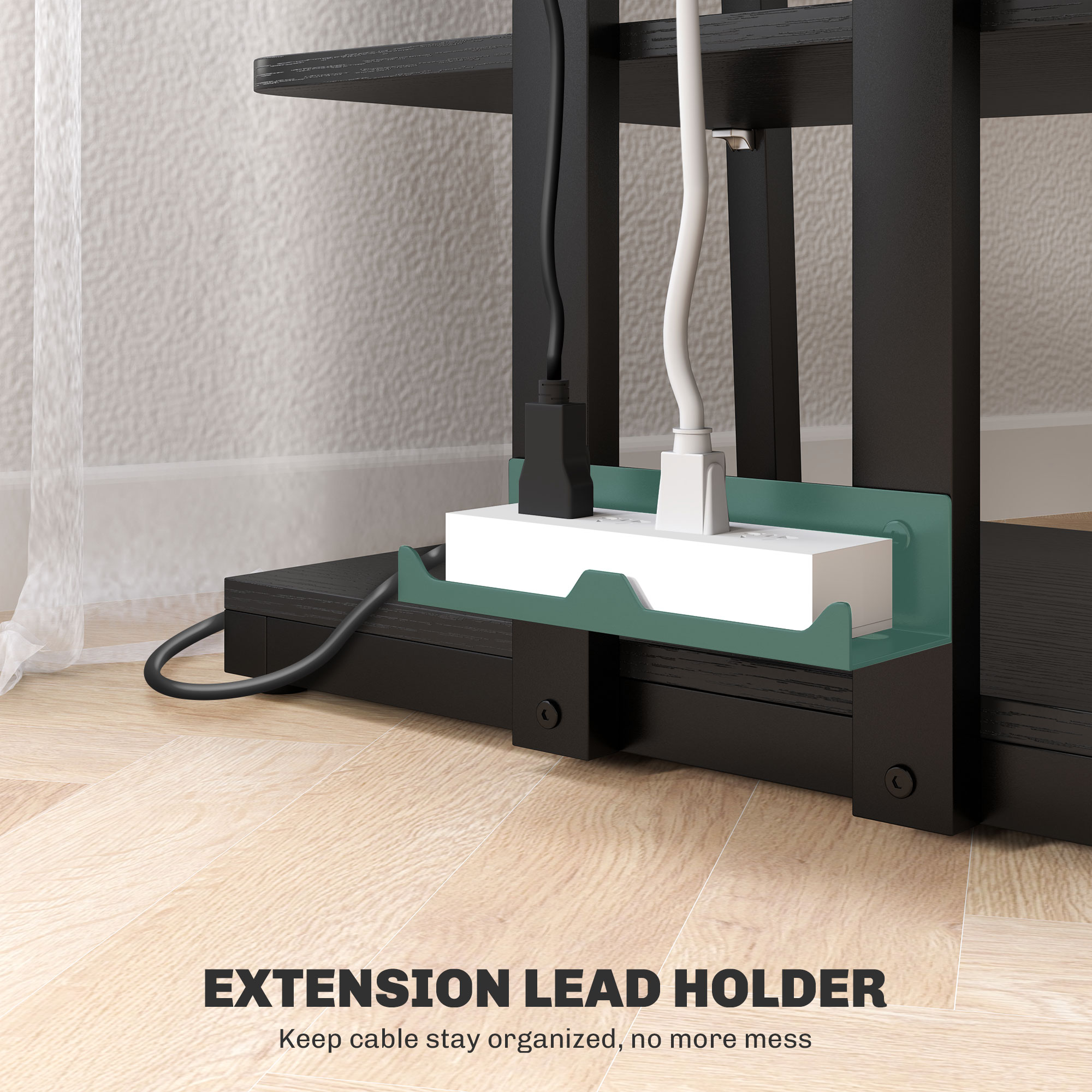 HOMCOM HiFi Stand, with Four Storage Shelves Black 6