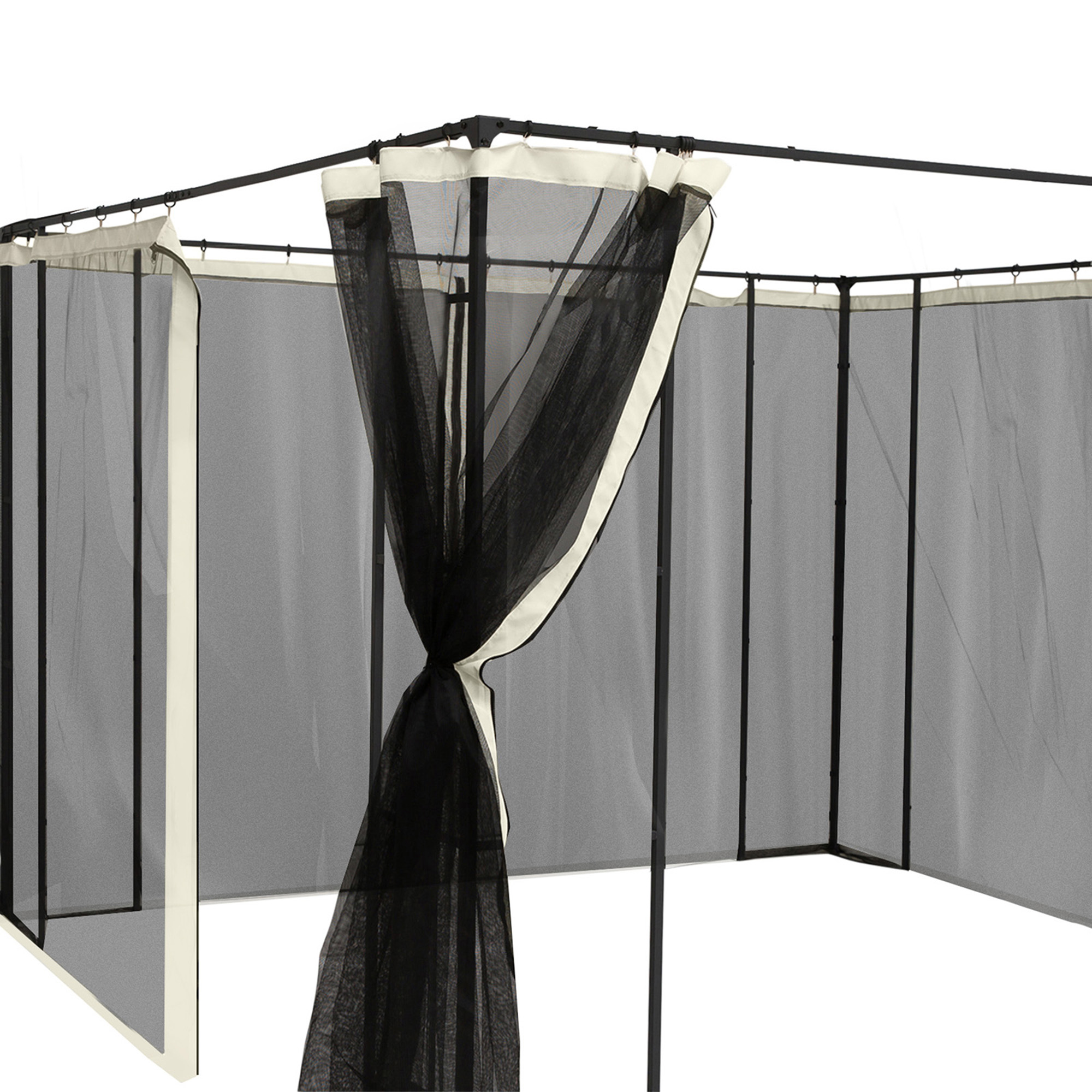 ZANZARIERA PER GAZEBO 3X3 300X300 TELO CON ZIP ANTI ZANZARE DA ESTERNO (29535) e