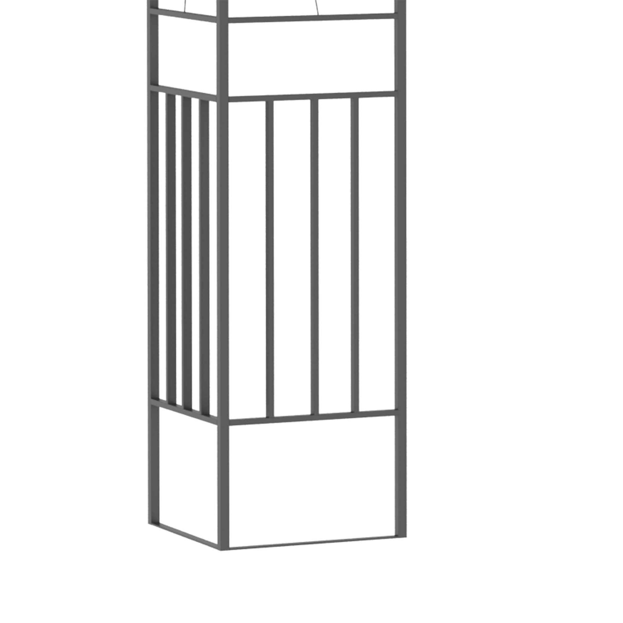 Outsunny 3 x 3m Outdoor Steel Gazebo with 2 Tier Roof, Garden Gazebo Patio Canopy Marquee Shelter with Decorative Steel Frame Grey 8