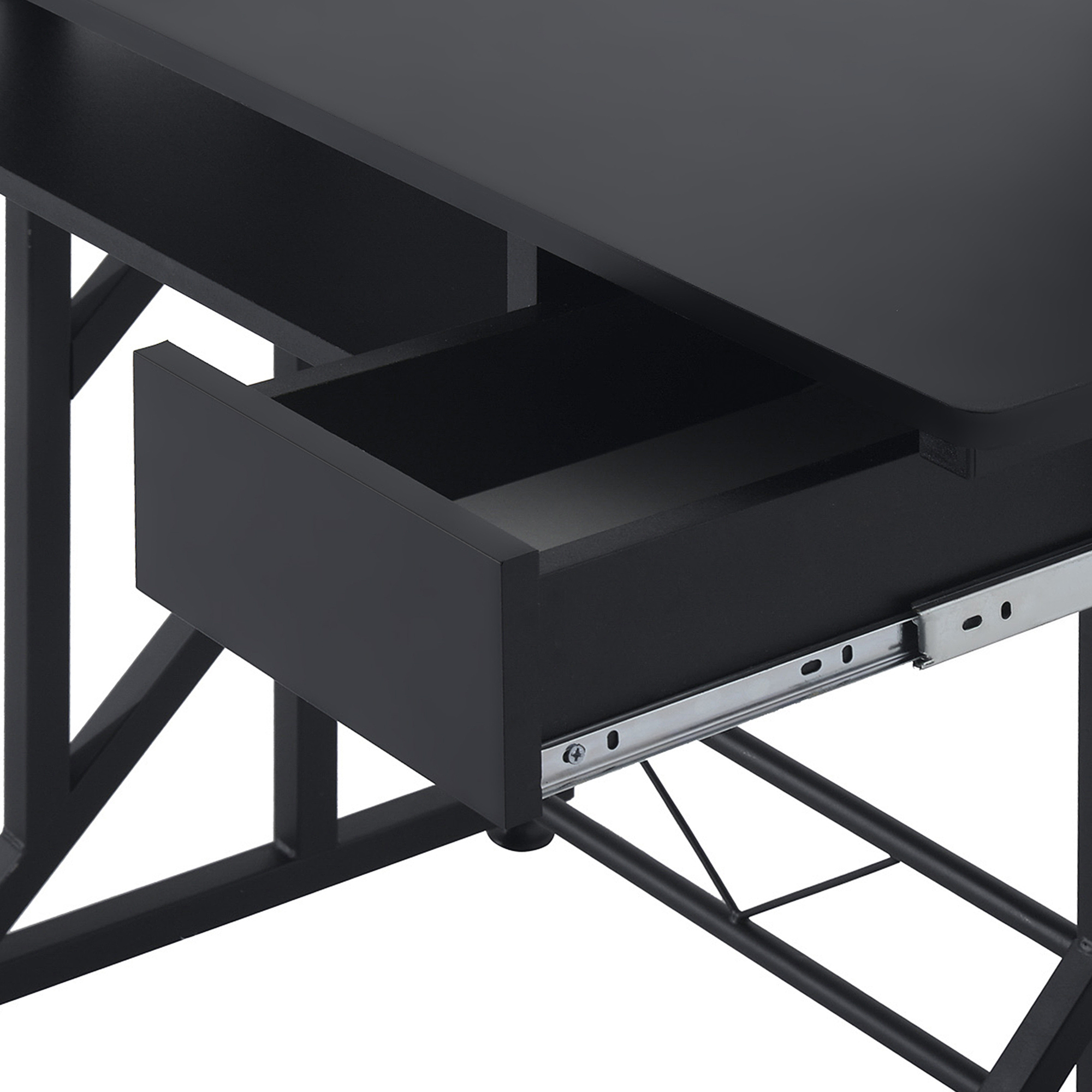 HOMCOM Computer Desk with Display Stand, Sliding Keyboard Tray Drawer and Host Box Shelf Home Office Workstation Black 9