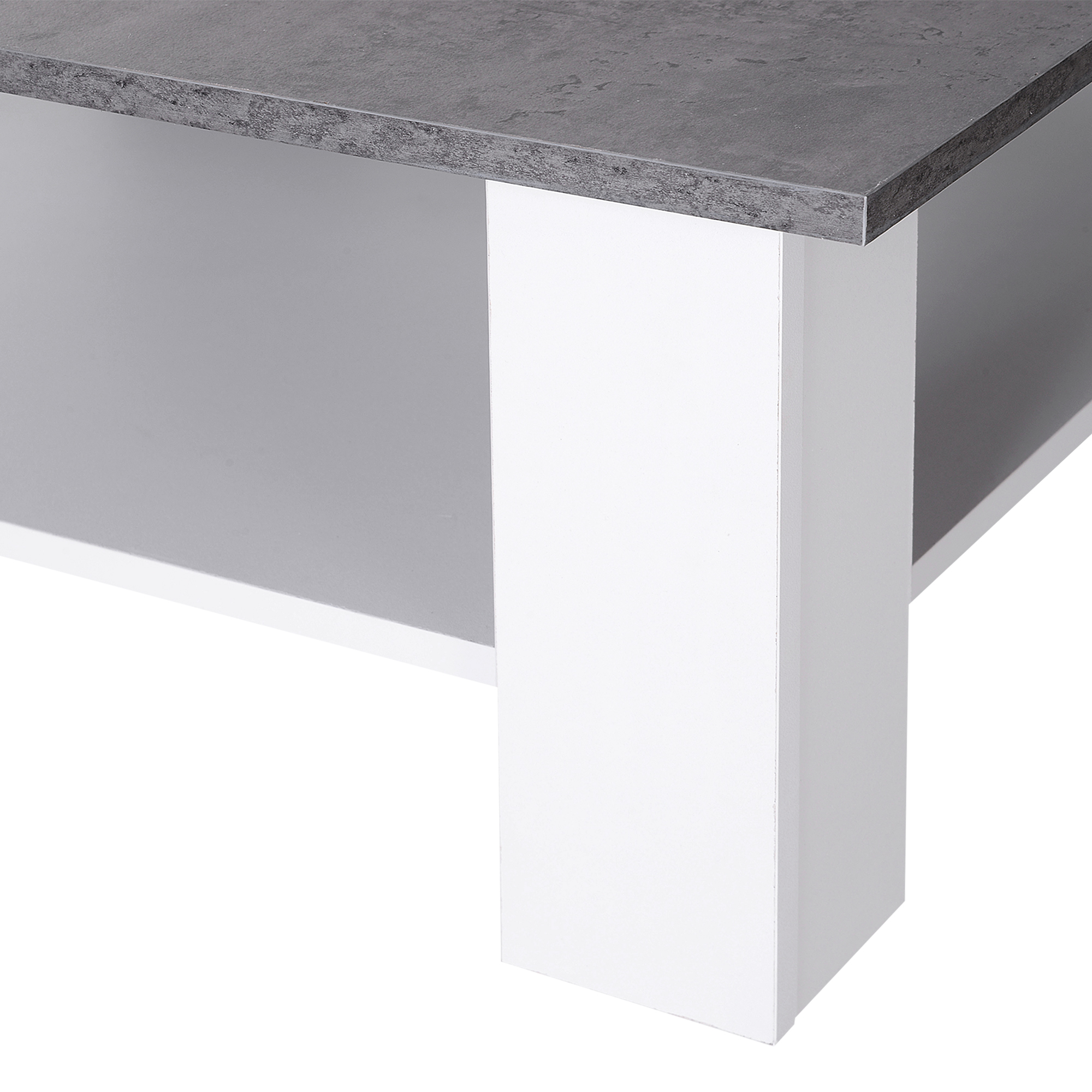 HOMCOM Square Coffee Table, Wooden Coffee Table with Storage, Cocktail Center Tea Table for Home Office, 80W x 80D x 31.5Hcm, Grey and White 8