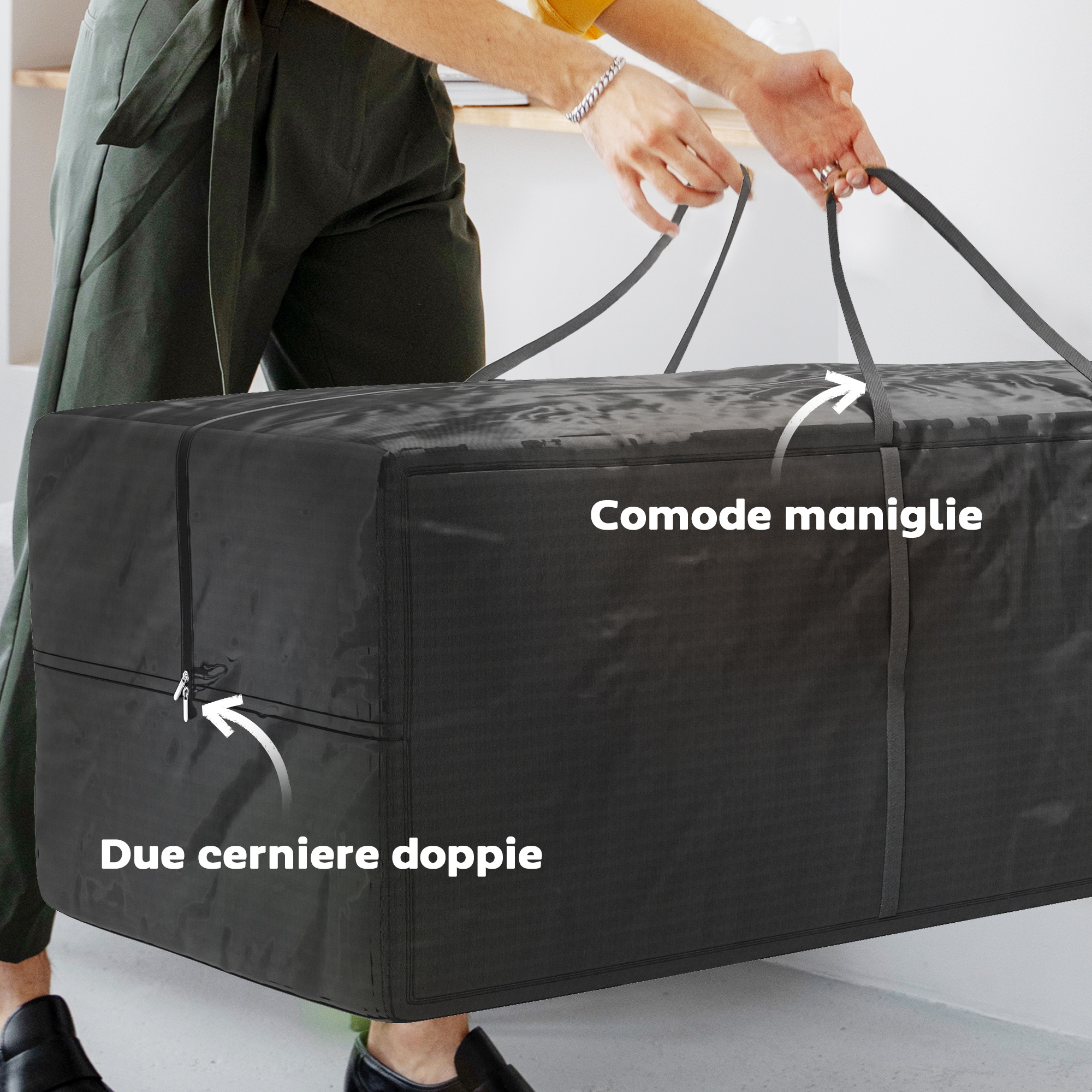 Sacca Portatile Per Albero Di Natale Da 2,3 M – Grande Borsa In PE Tessuto, Impermeabile, Anti-strappo, Per Decorazioni E Luci