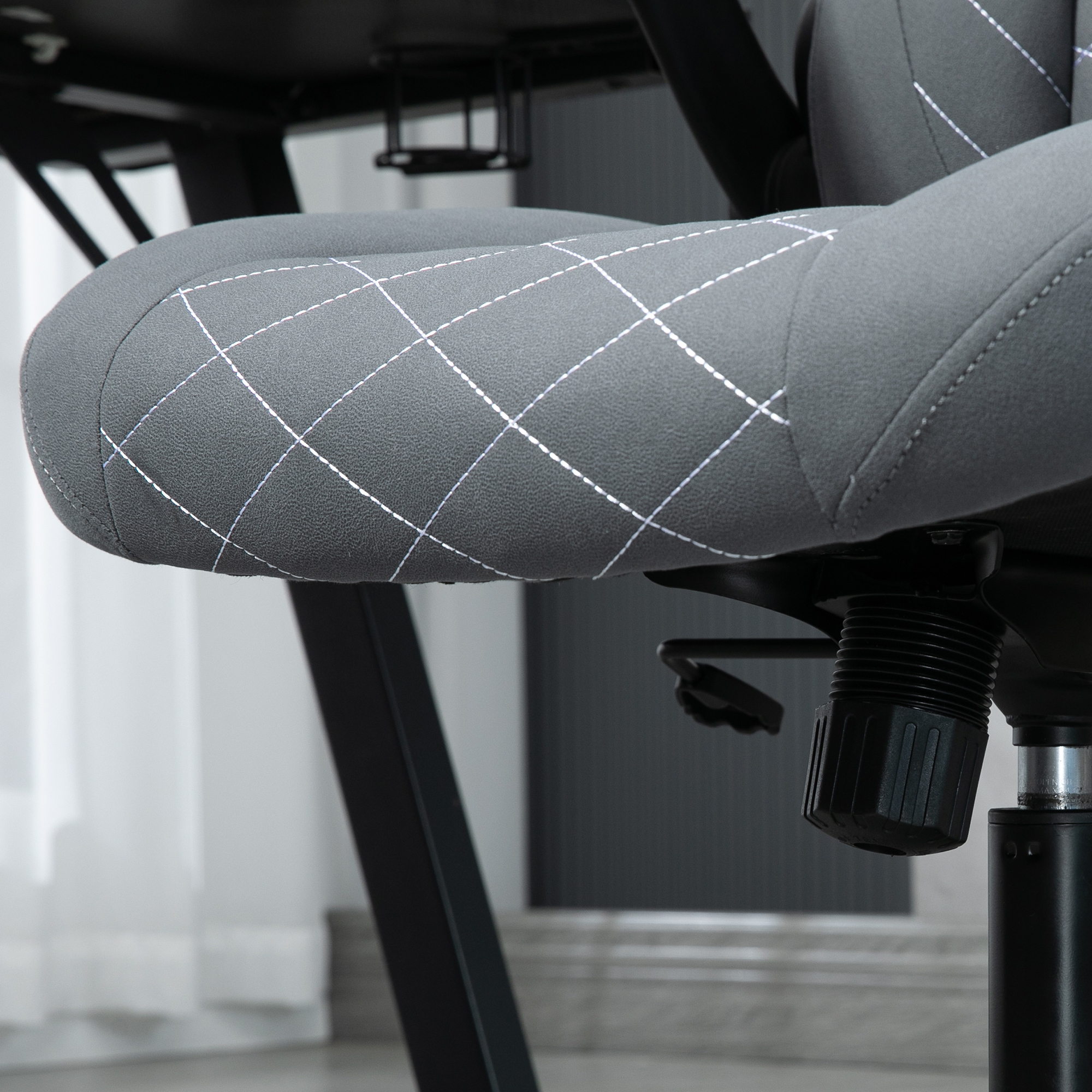 Vinsetto Home Office Desk Chair, Computer Chair with Flip Up Armrests, Swivel Seat and Tilt Function, Dark Grey 8