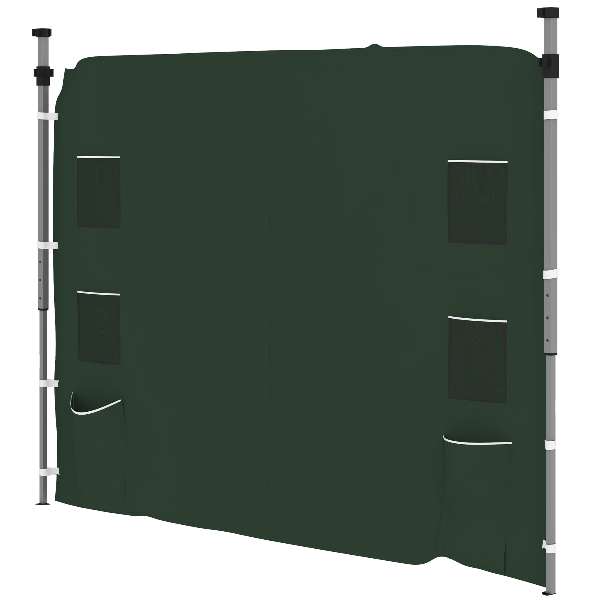Product photograph of Outsunny 195 X 295cm Replacement Gazebo Sidewall - Green from Aosom UK