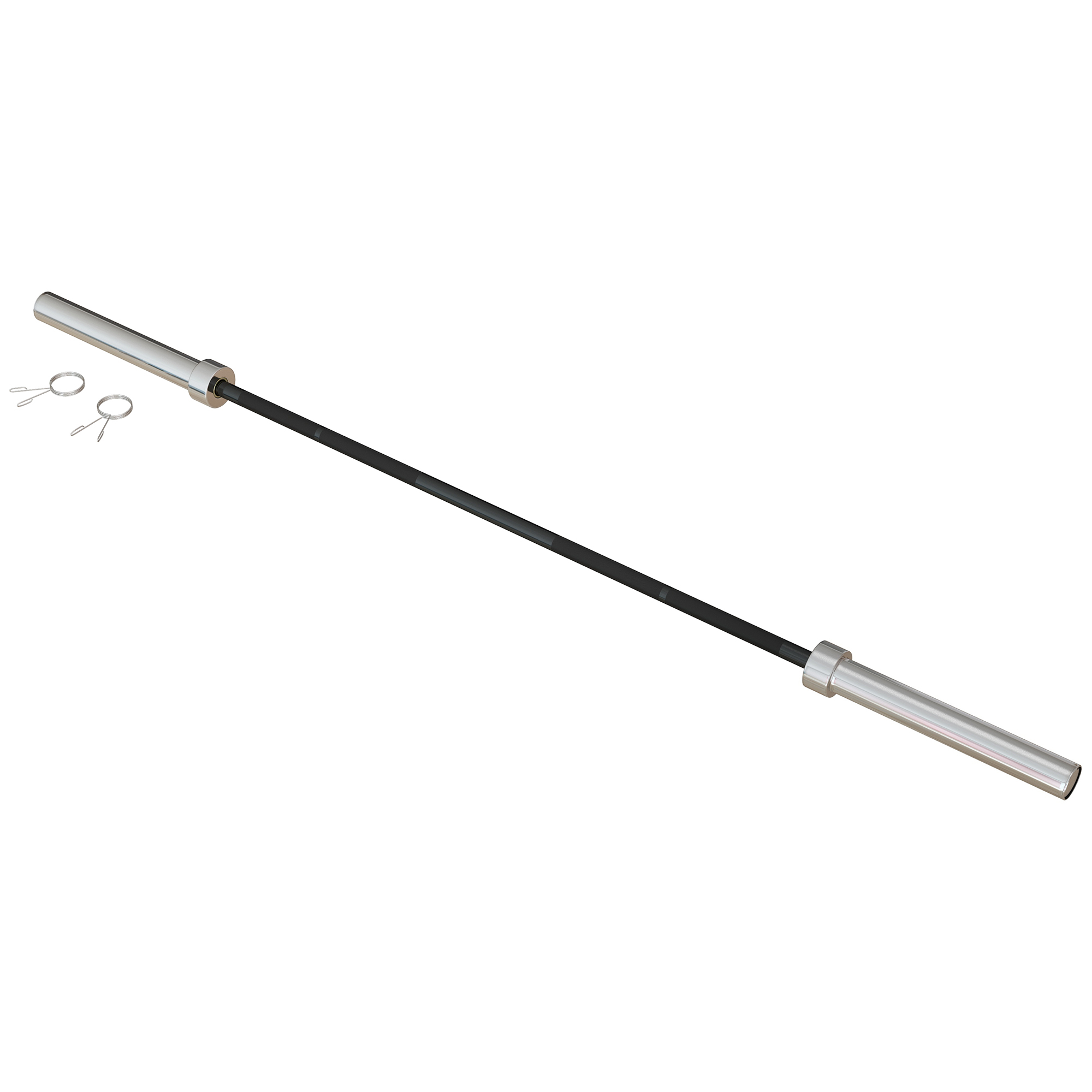 SPORTNOW Barre d'haltères en acier 180 cm Ø50 mm avec 2 pinces Charge 200 kg Barre de musculation pour disques Ø5 cm Fitness