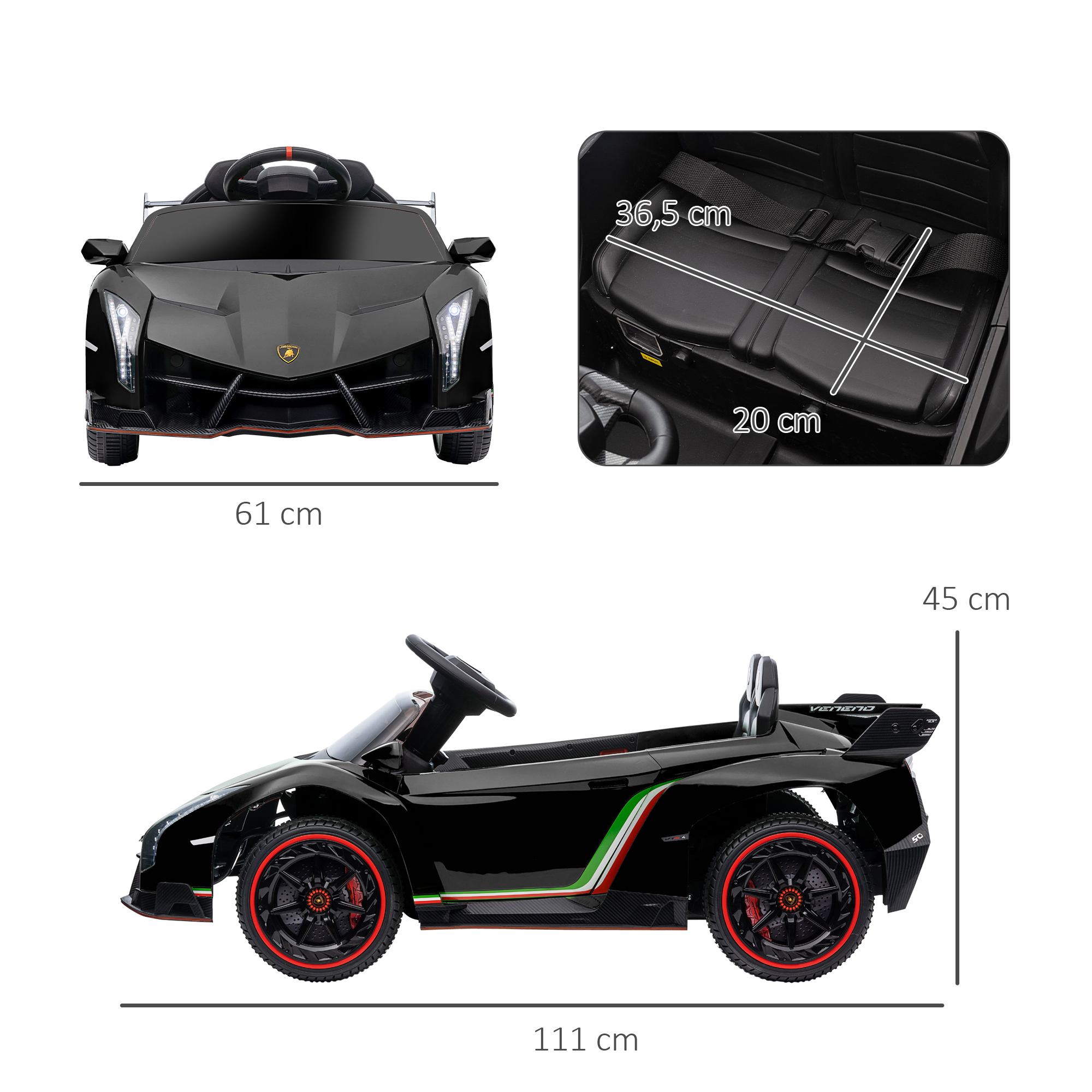 HOMCOM Voiture électrique Licence Lamborghini Veneno 12V Pour Enfants Avec Portes Papillon Telecommande Musique Blanc~1iim81qcqh001 HOMCOM Voiture électrique Licence Lamborghini Veneno 12V Pour Enfants Avec Portes Papillon Telecommande Musique Blanc~1iim81qcqh001