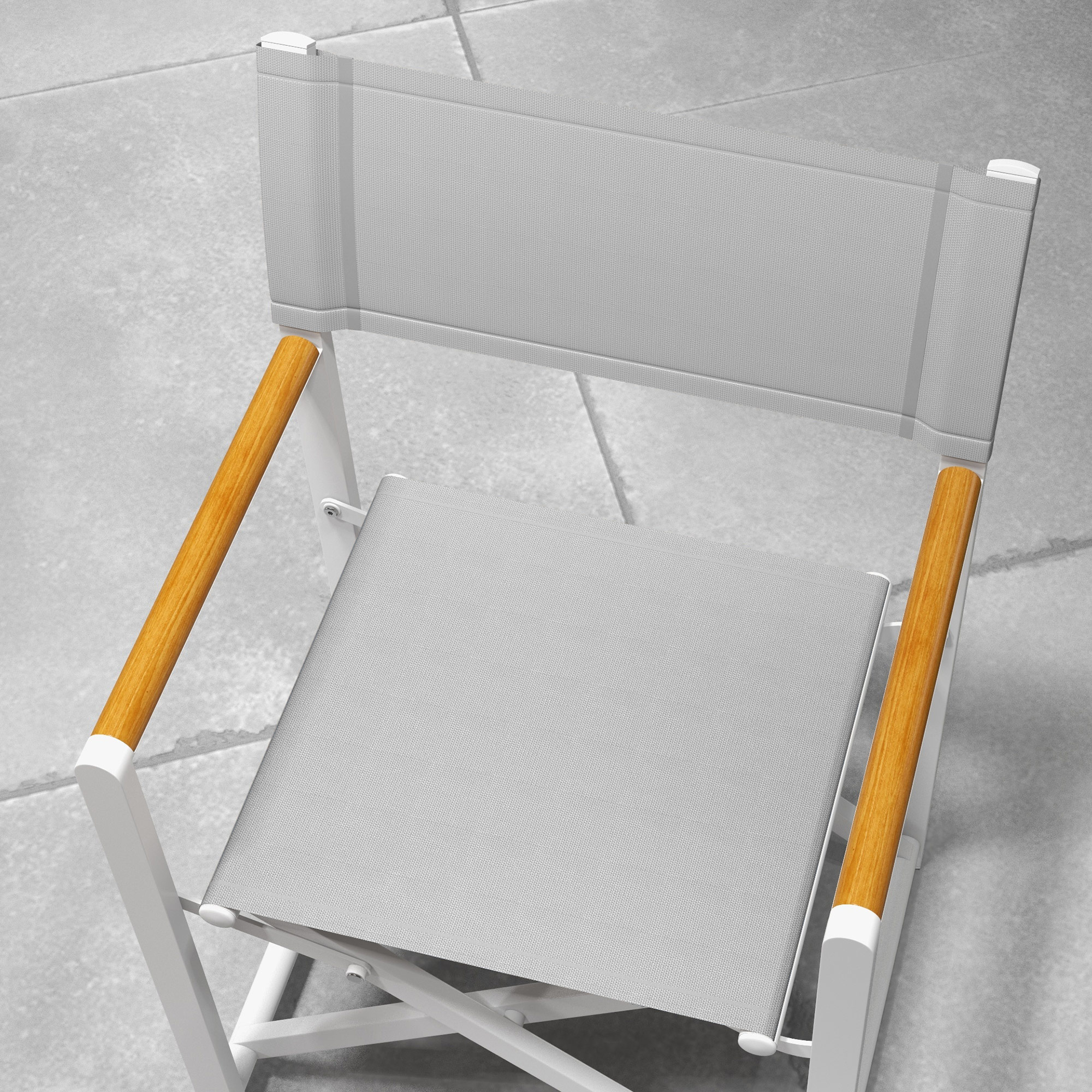Chaise pliante fer et tissu | L'Atelier Imparfait