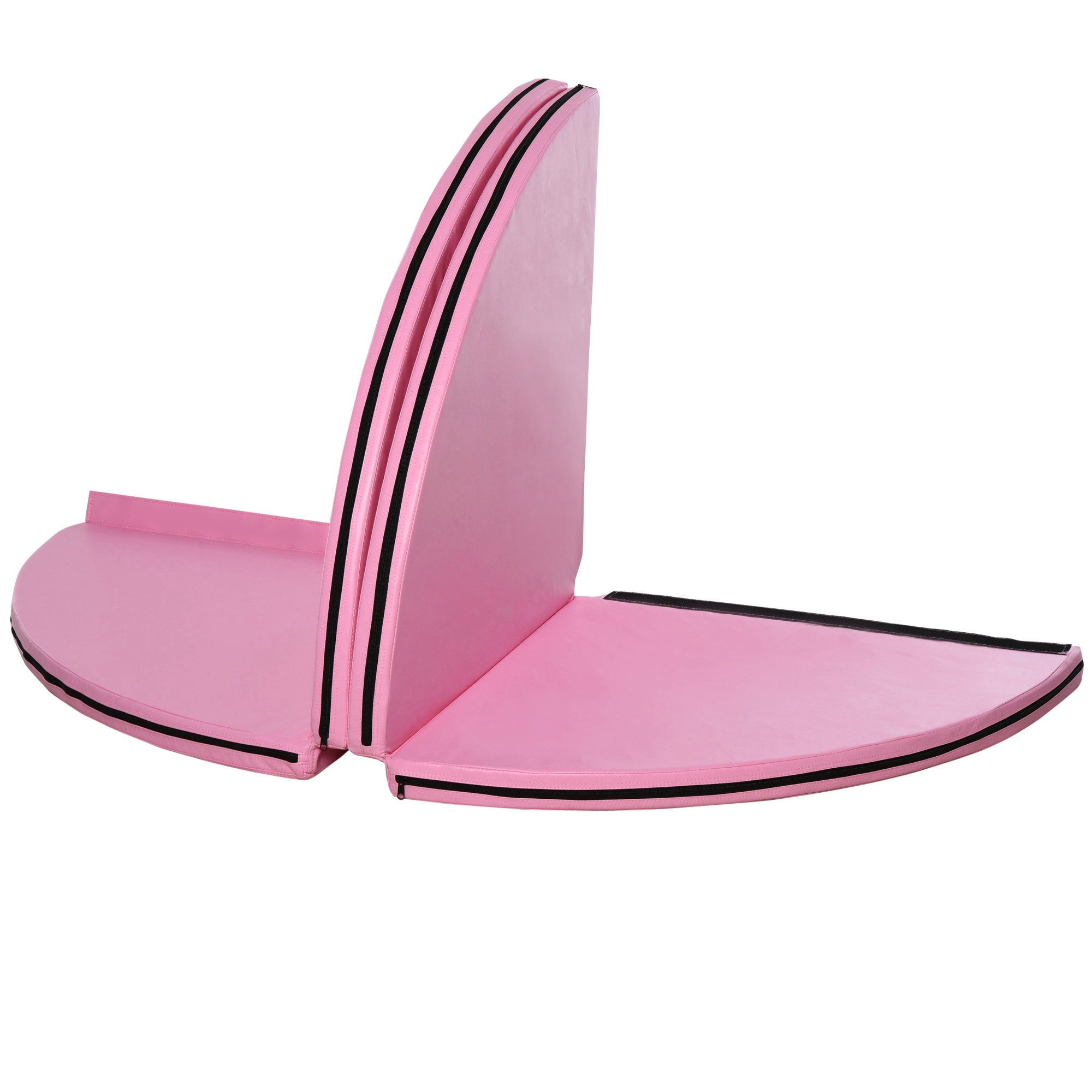 Tapis De Pole Dance Mat Gymnastique Tapis De Protection 4 Morceaux En Pvc Et Coton Perle 150 X 150 X 5 Cm Rose