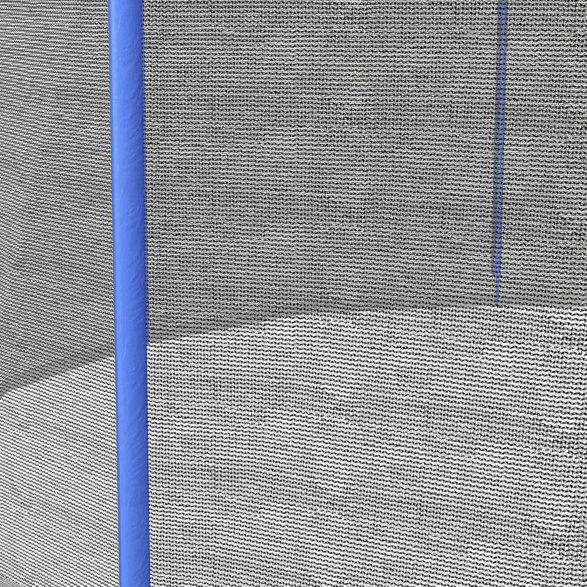 SPORTNOW 8ft Trampoline Net Replacement with 6 Plastic Pole Covers, Weather-Resistant Trampoline Netting Replacement with Zipped Entrance, Poles Not Included, Blue 9