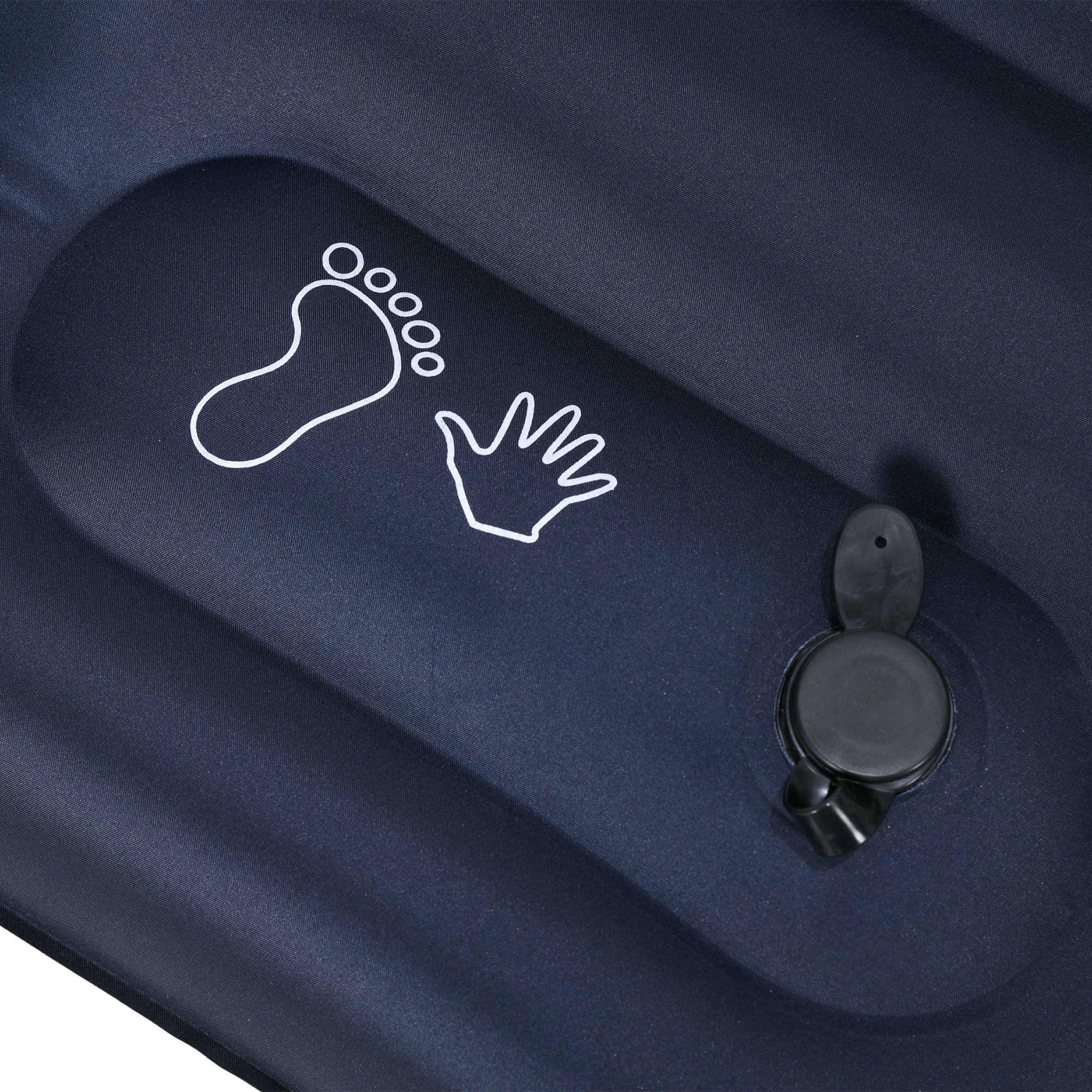 Outsunny Double Inflatable Mattress, with Built-In Pump Blue 8