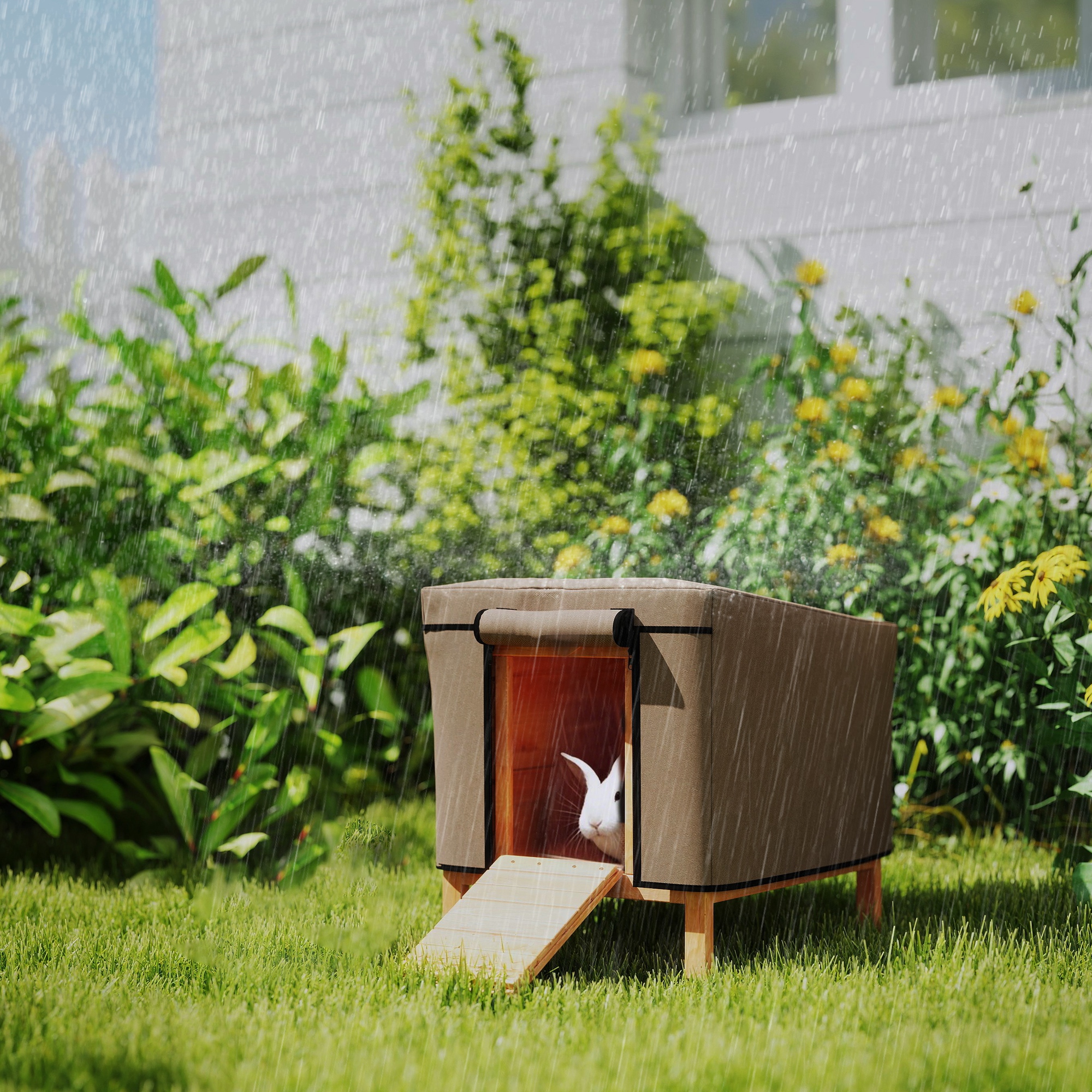 PawHut Four-Tier DIY Large Cat Cage with Hammock, Ramps, Five Doors, Indoor Use for 1-3 Cats, Black