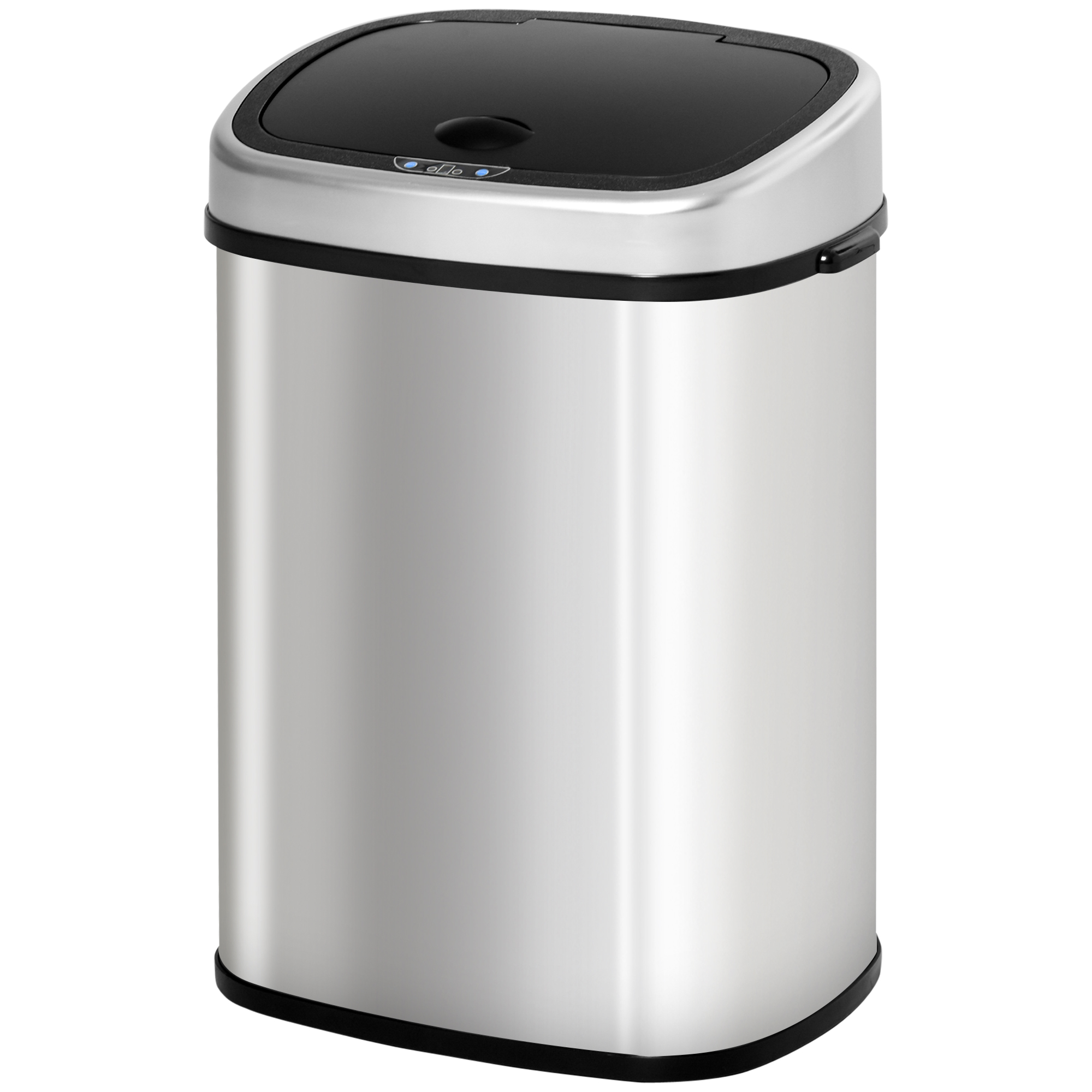 HOMCOM Automatische Vuilnisbak Infraroodsensor 48 L Zilver RVS Geen Binnenemmer Hygiënisch Keuken Badkamer Kantoor Afvalbak | Aosom.nl