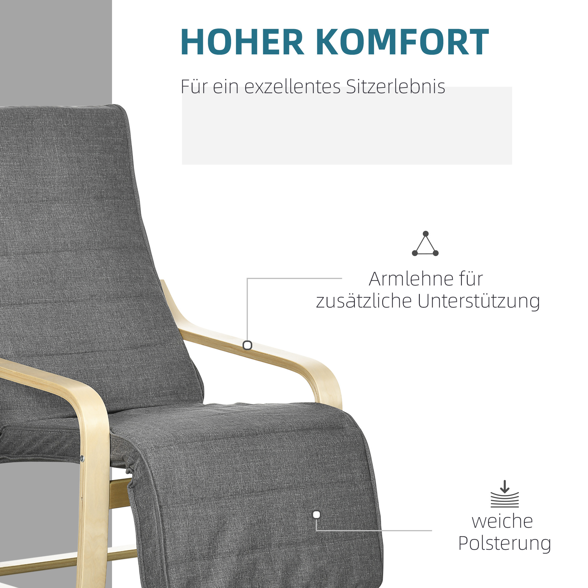 Aktsenttool, reguleeritava jalatoega, kasepuidust raam, kuni 120 kg, 66,5 x 94 x 100 cm, hall