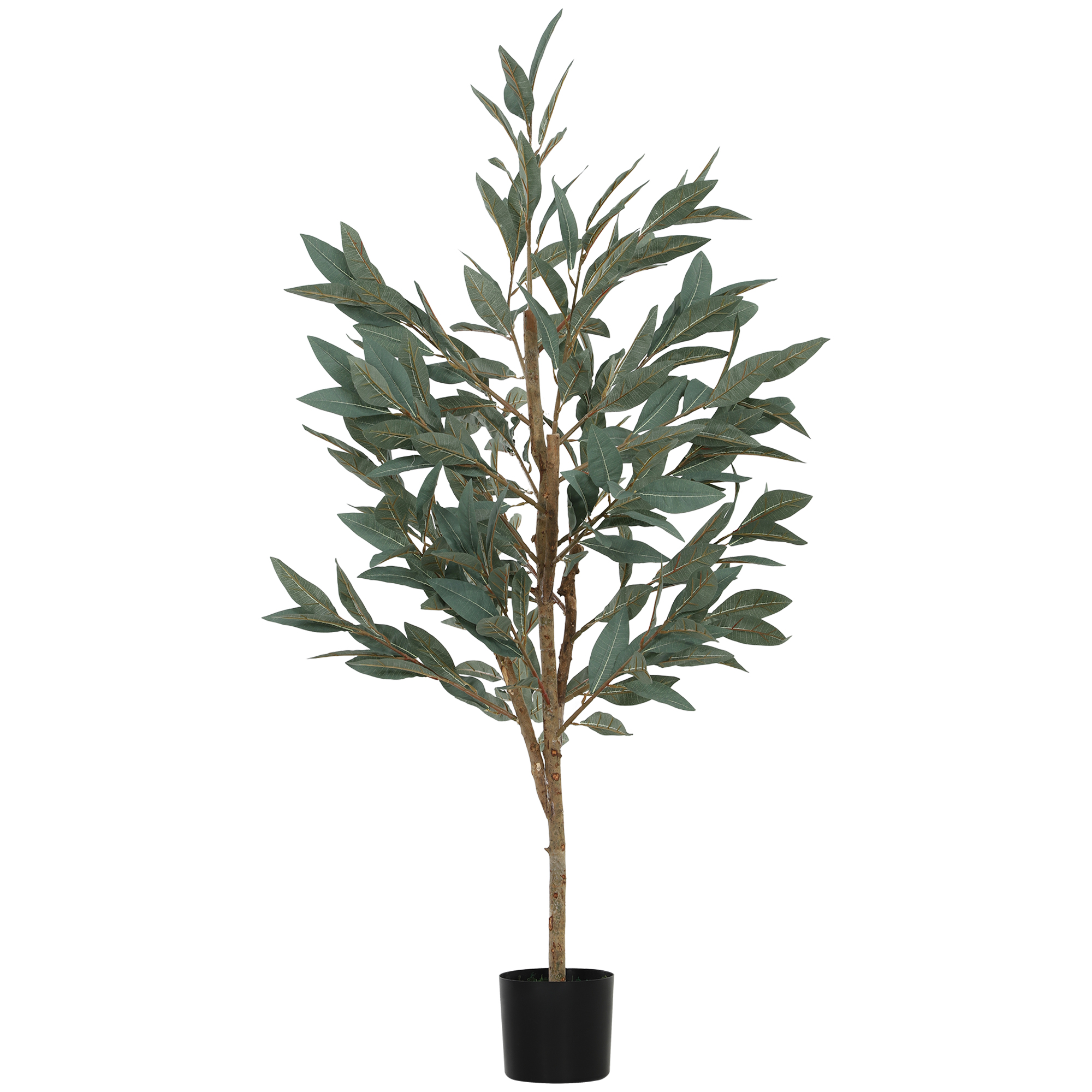 HOMCOM Árbol Artificial de Laurel 150 cm Decoración para Hogar Oficina Balcón Dormitorio Verde