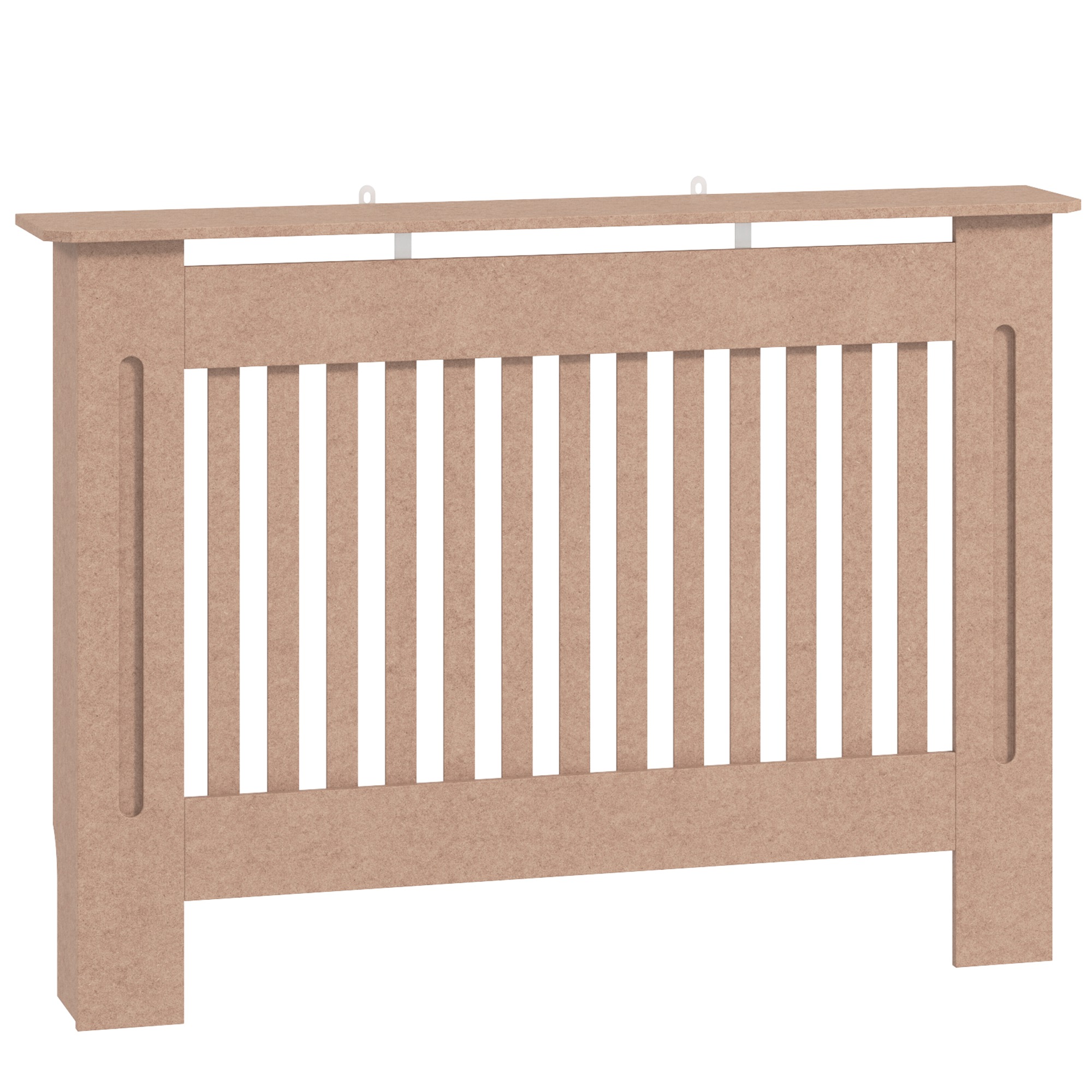 HOMCOM Cubre Radiador Cubierta para Radiador con Dispositivo Antivuelco Diseño Moderno 112x19x81cm Madera Natural