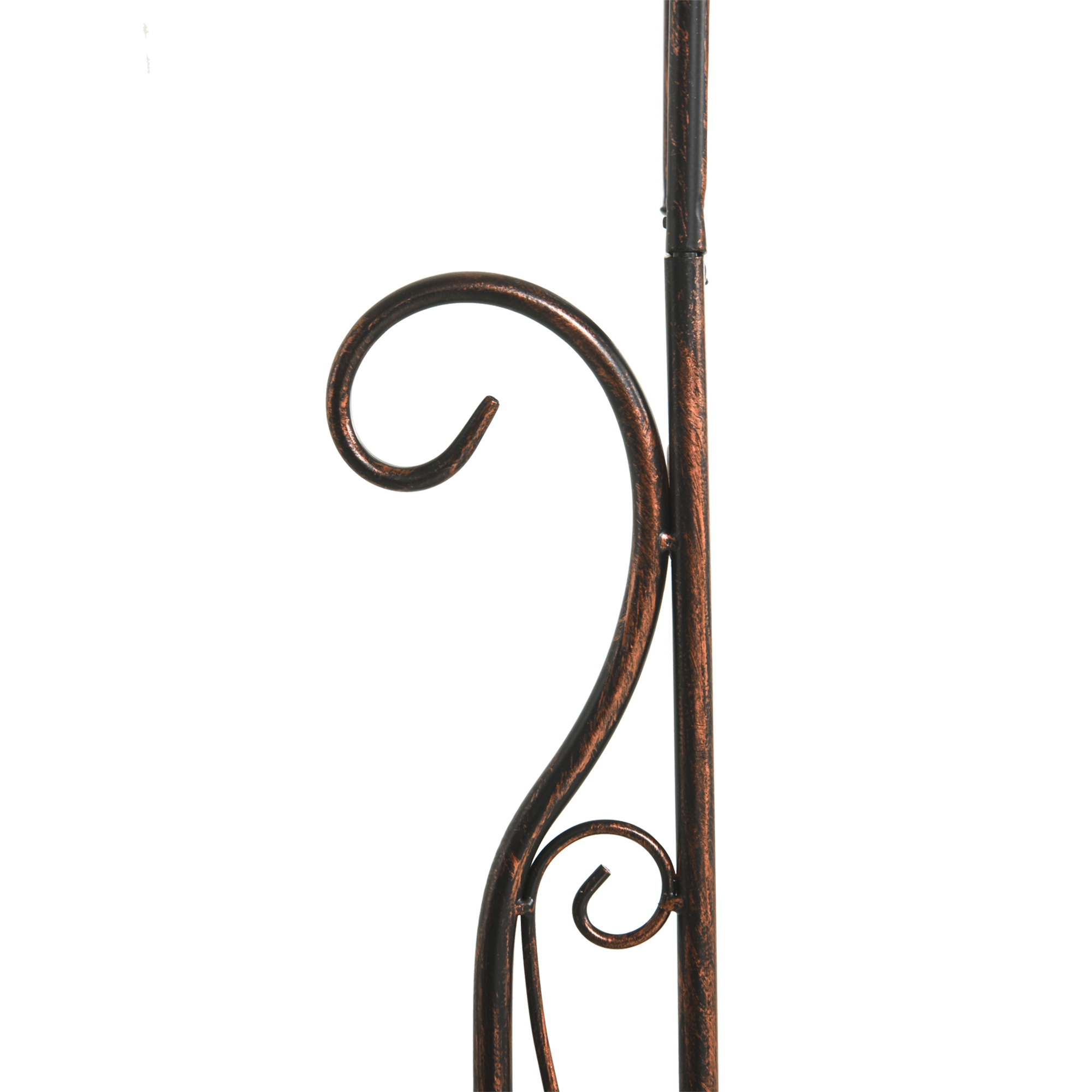 Outsunny Metal Garden Arch Trellis, Decorative Arbour Archway for Walkway Path Ceremony Wedding Party, 120 x 30 x 226cm 9