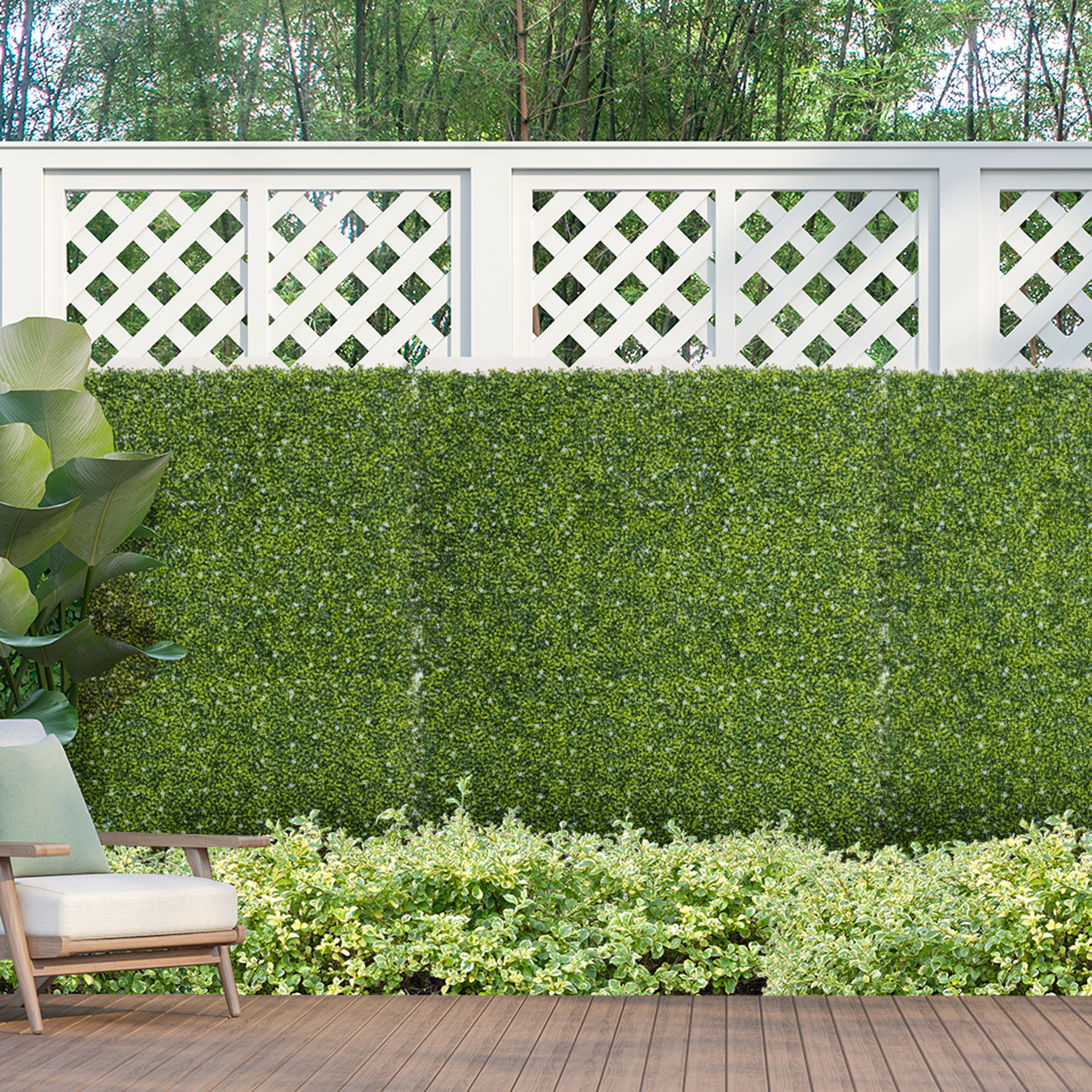 Outsunny 12-Piece Artificial Grass Tiles - 19.75" X 19.75", Light Green, With Drainage For Garden & Patio