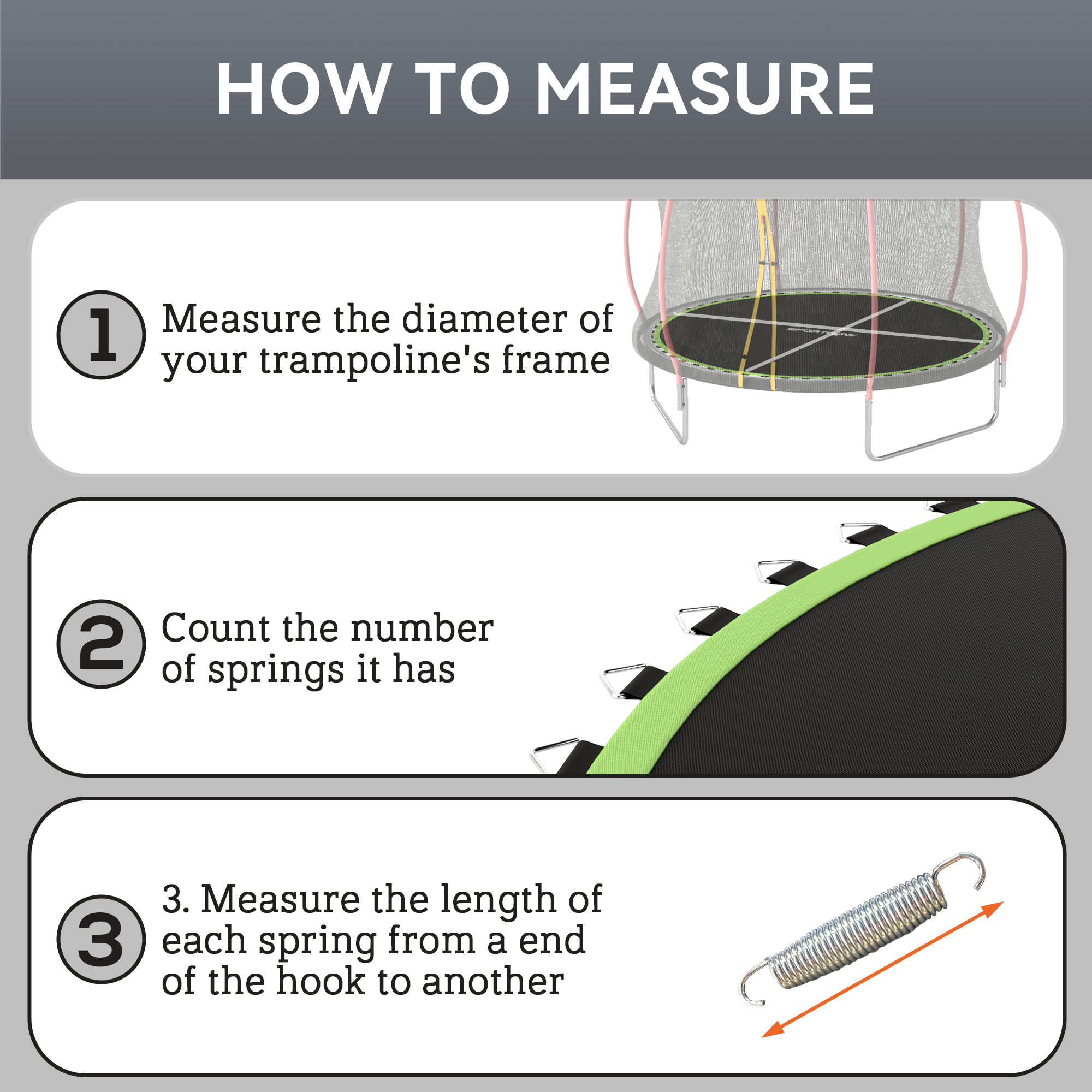 SPORTNOW Trampoline Replacement Mat with Spring Pull Tool, 54 V-Hooks, for 10ft Trampoline using 14cm Springs, Green 7