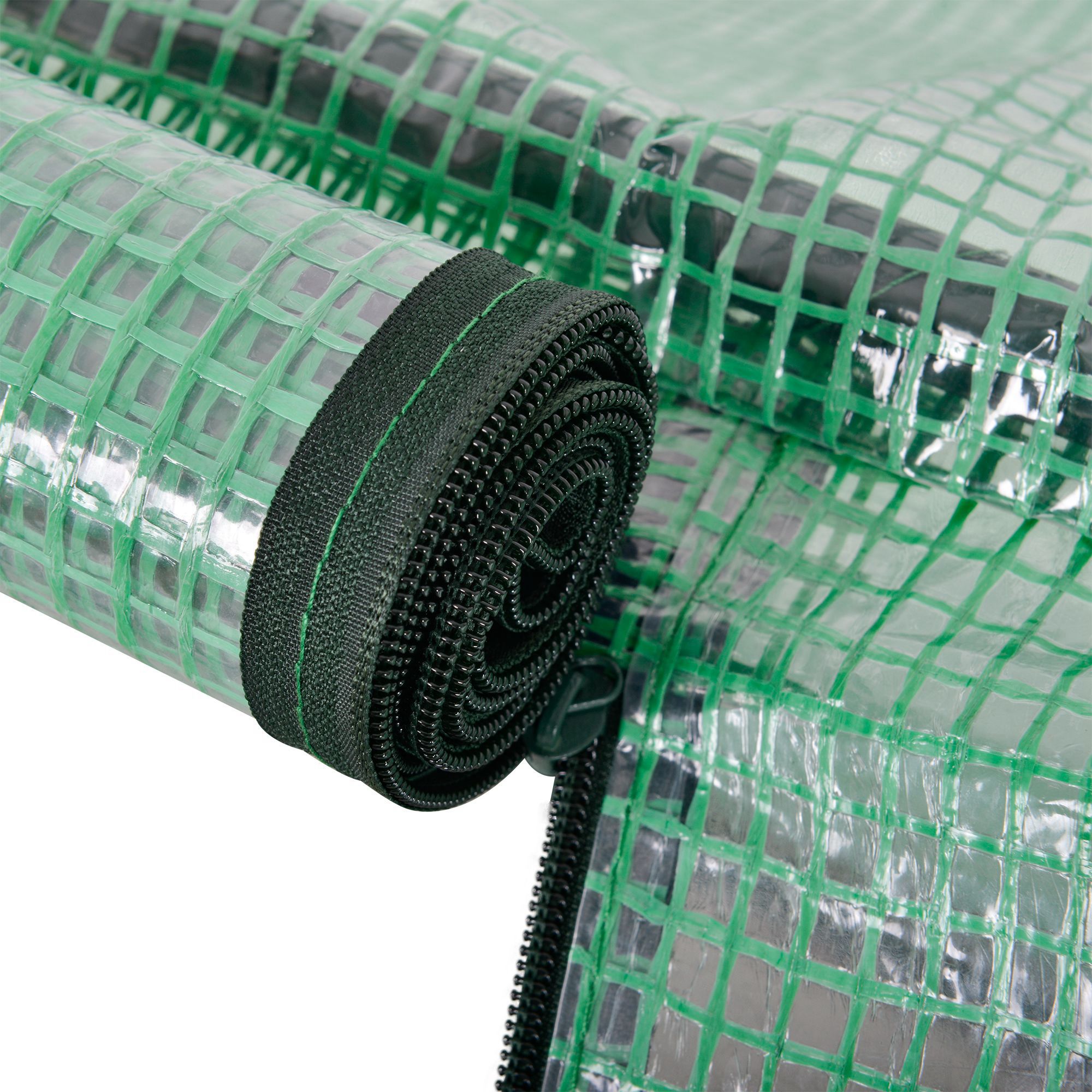 Outsunny Tunnel Greenhouse Green Grow House for Garden Outdoor, Steel Frame, PE Cover, Green, 200 x 100 x 80cm 7