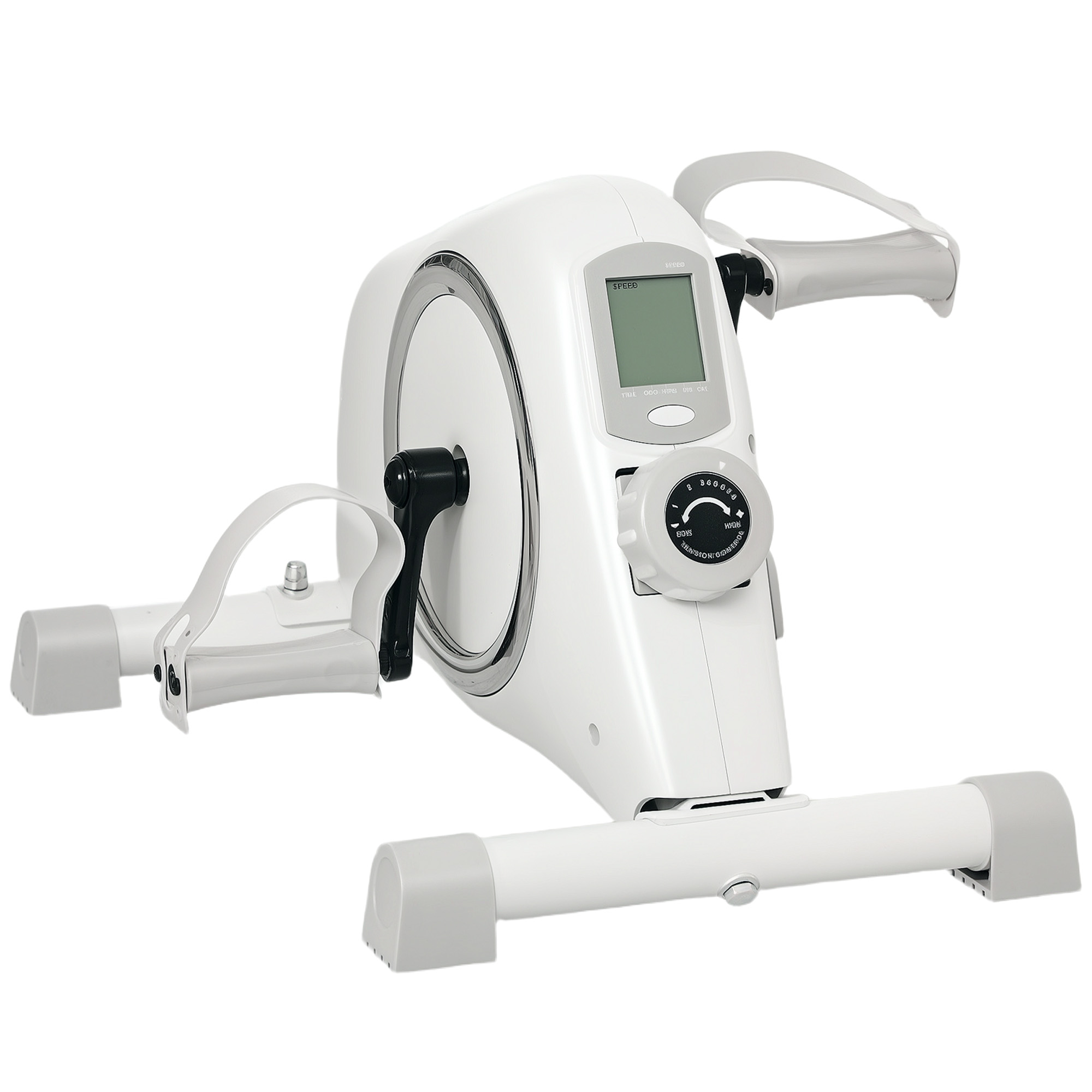 SPORTNOW Mini Bicicleta Estática con Resistencia Magnética Pantalla LCD y Pedales Antideslizantes para Ejercitar Brazos y Piernas