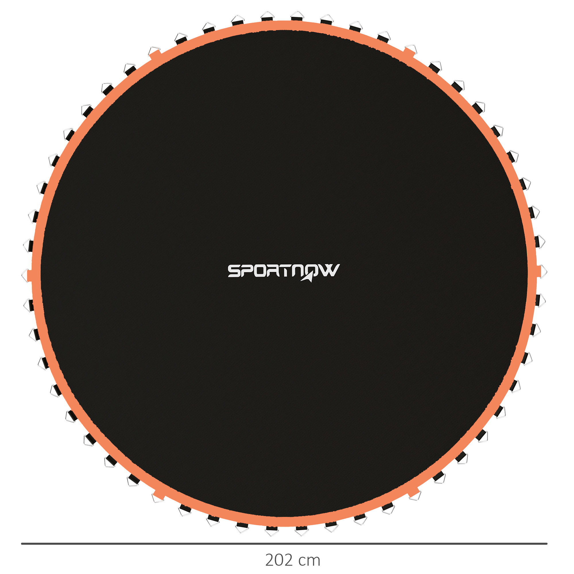 SPORTNOW Trampoline Replacement Mat with Spring Pull Tool, 42 V-Hooks, for 8ft Trampoline using 14cm Springs, Orange 3