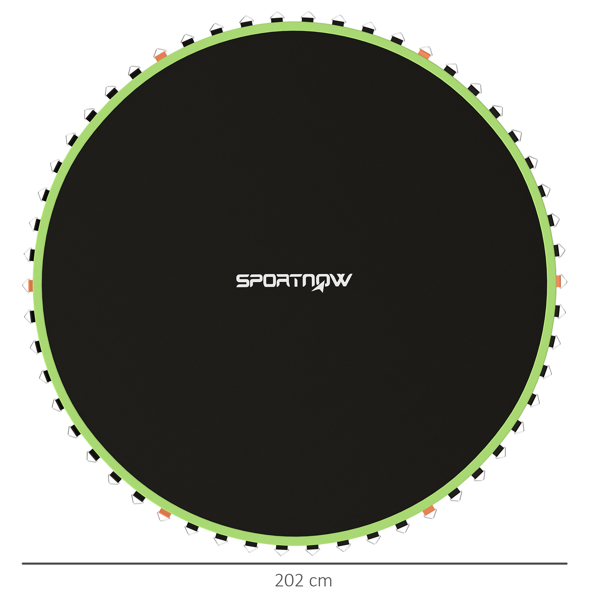 SPORTNOW Trampoline Replacement Mat with Spring Pull Tool, 42 V-Hooks, for 8ft Trampoline using 14cm Springs, Green 3