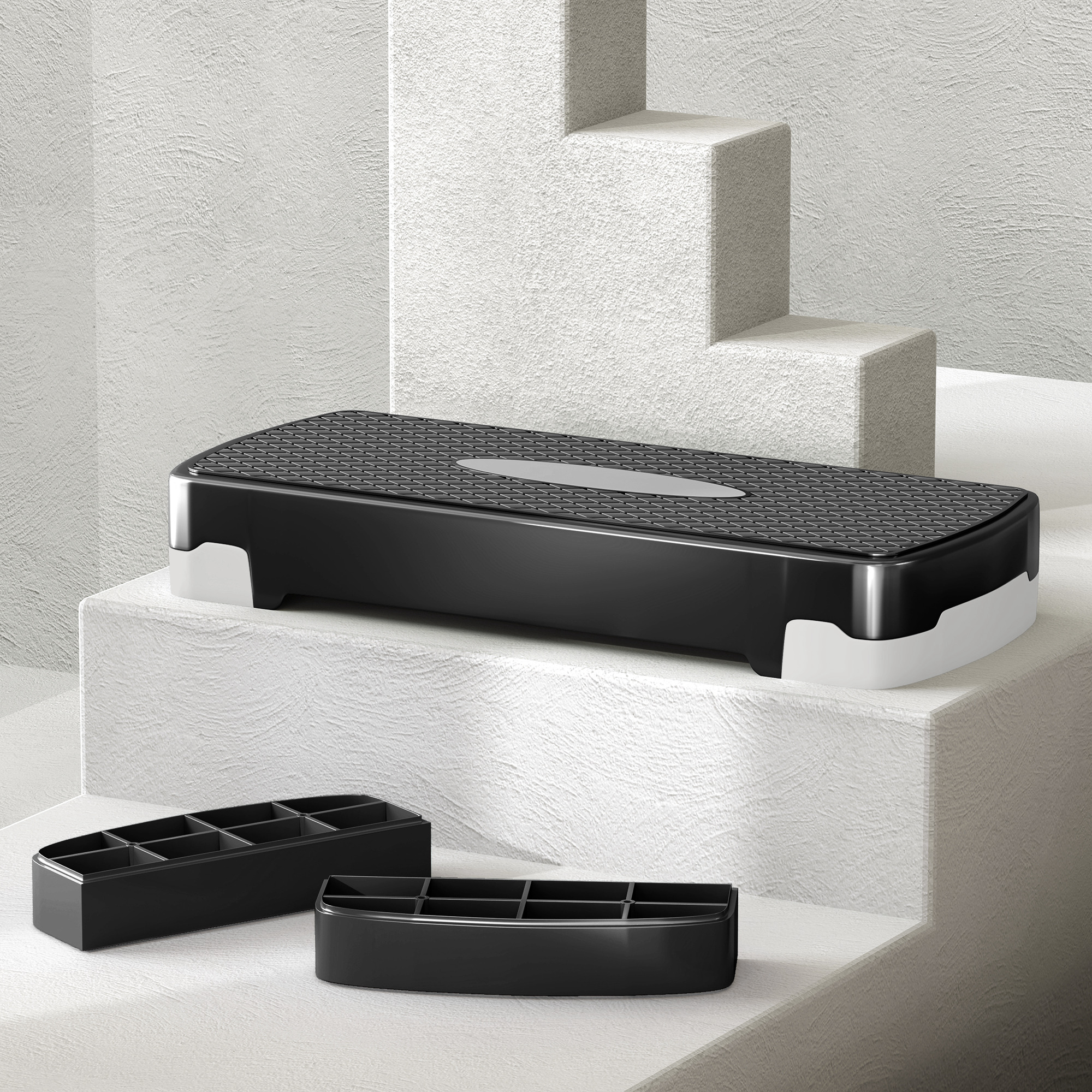 Step Fitness HOMCOM Per Aerobica - Stepper Regolabile 10-15 Cm, Portata 150 Kg, 68x29 Cm - Foto 5