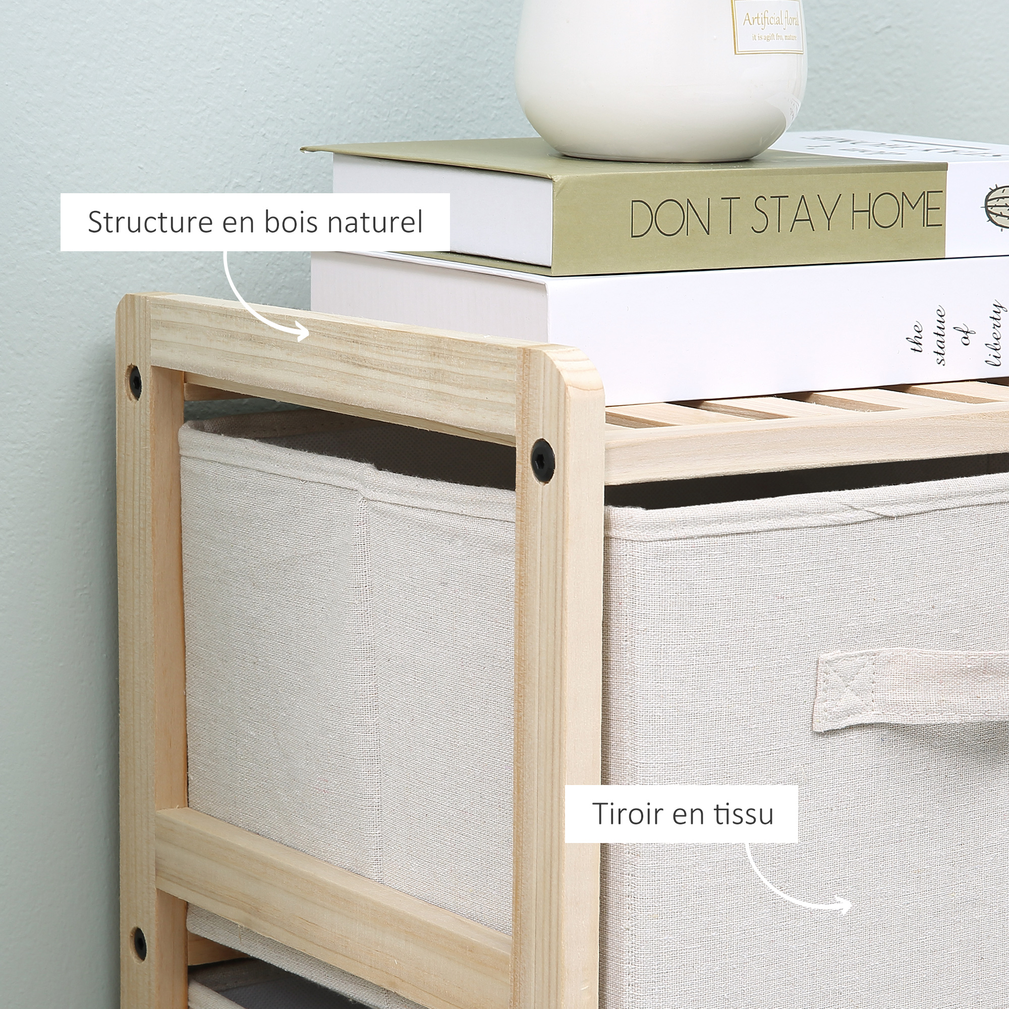 WLIVE Commode 9 Tiroirs, Tour Rangement Tissu Chambre, Couloir, Placard, Unité Haute Bacs Tissu, Cadre Acier, Plateau Bois, Poignée Facile, Rustique