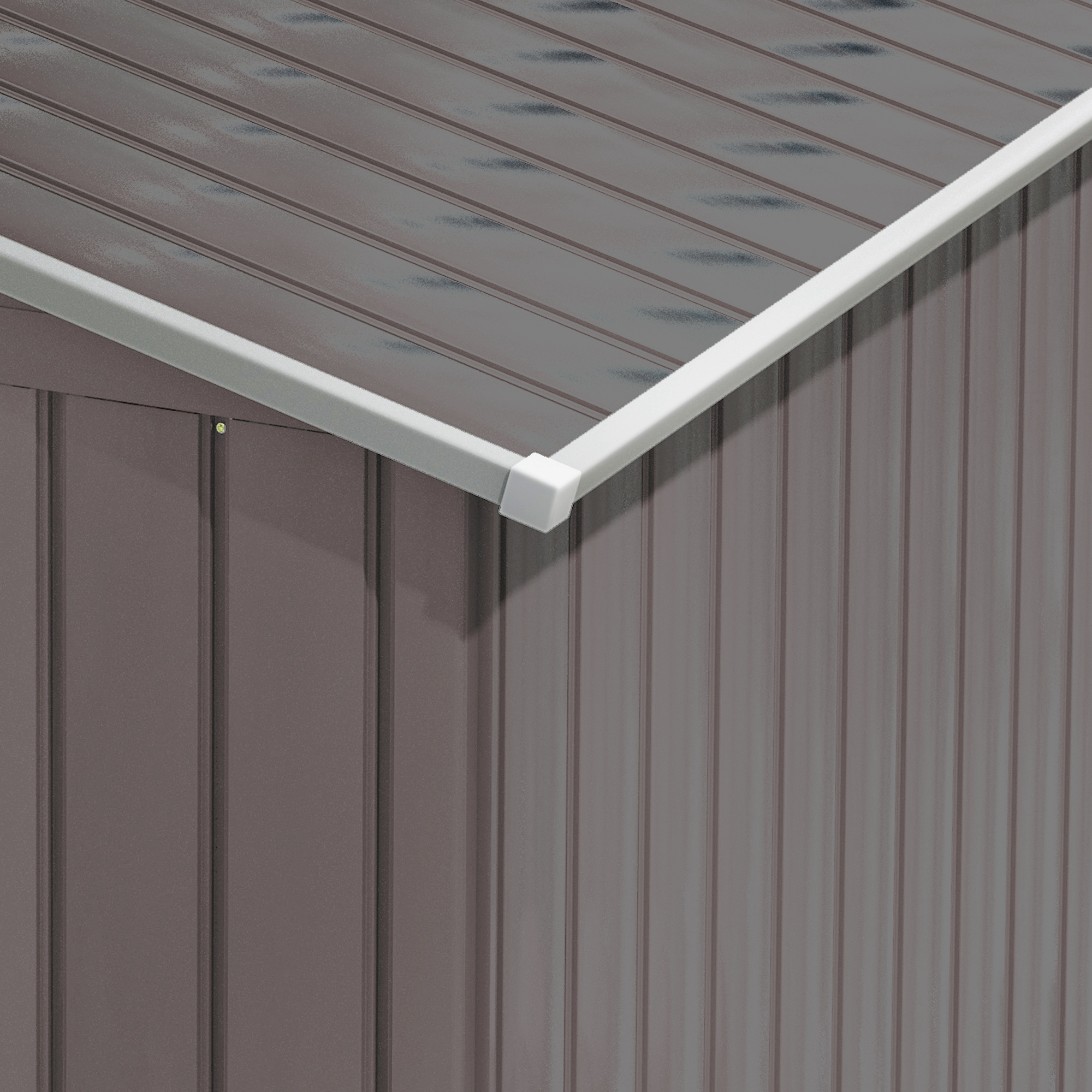  Magazie Gradina Metal cu Usi Glisante pentru Familie, 213x130x185 cm, Gri [8]