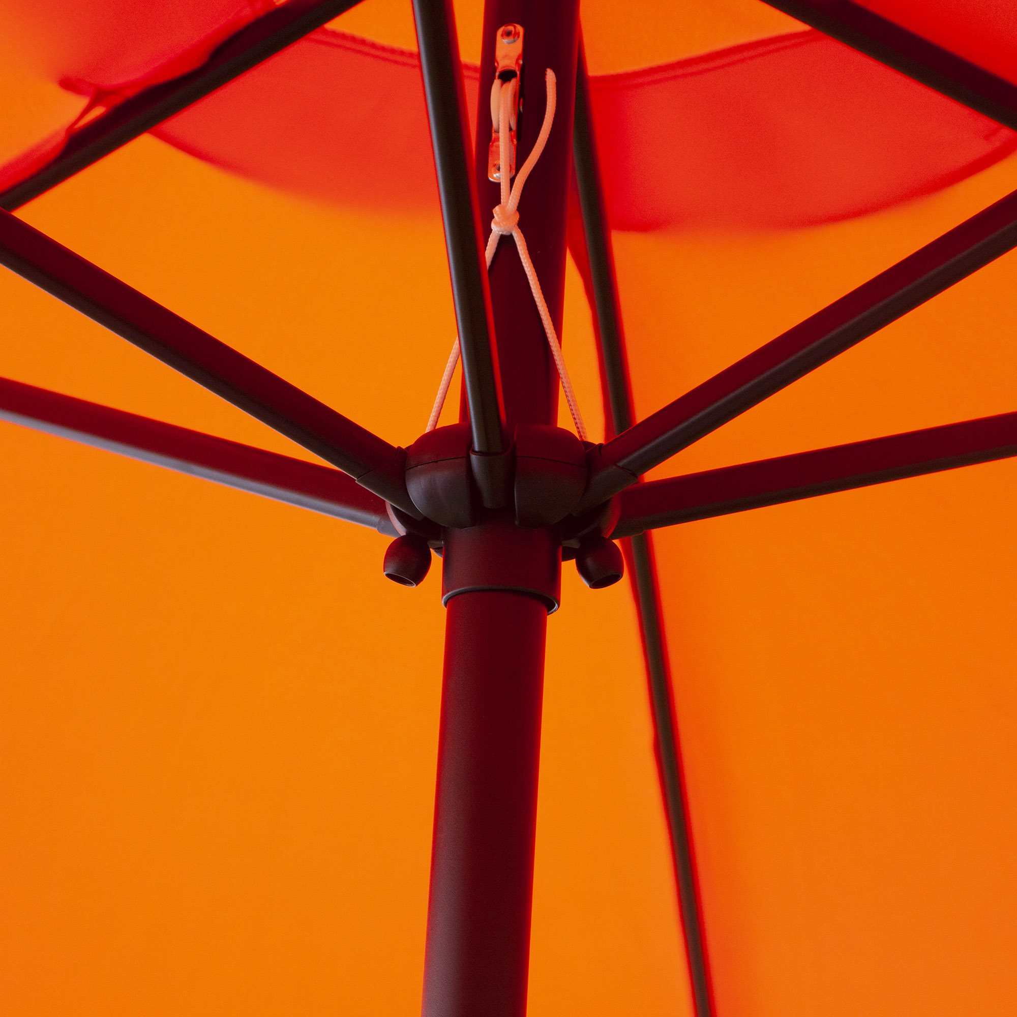 Outsunny 2.6M Garden Parasol Umbrella with Tilt and Crank, Outdoor Sun Parasol Sunshade Shelter with Aluminium Frame, Orange 8