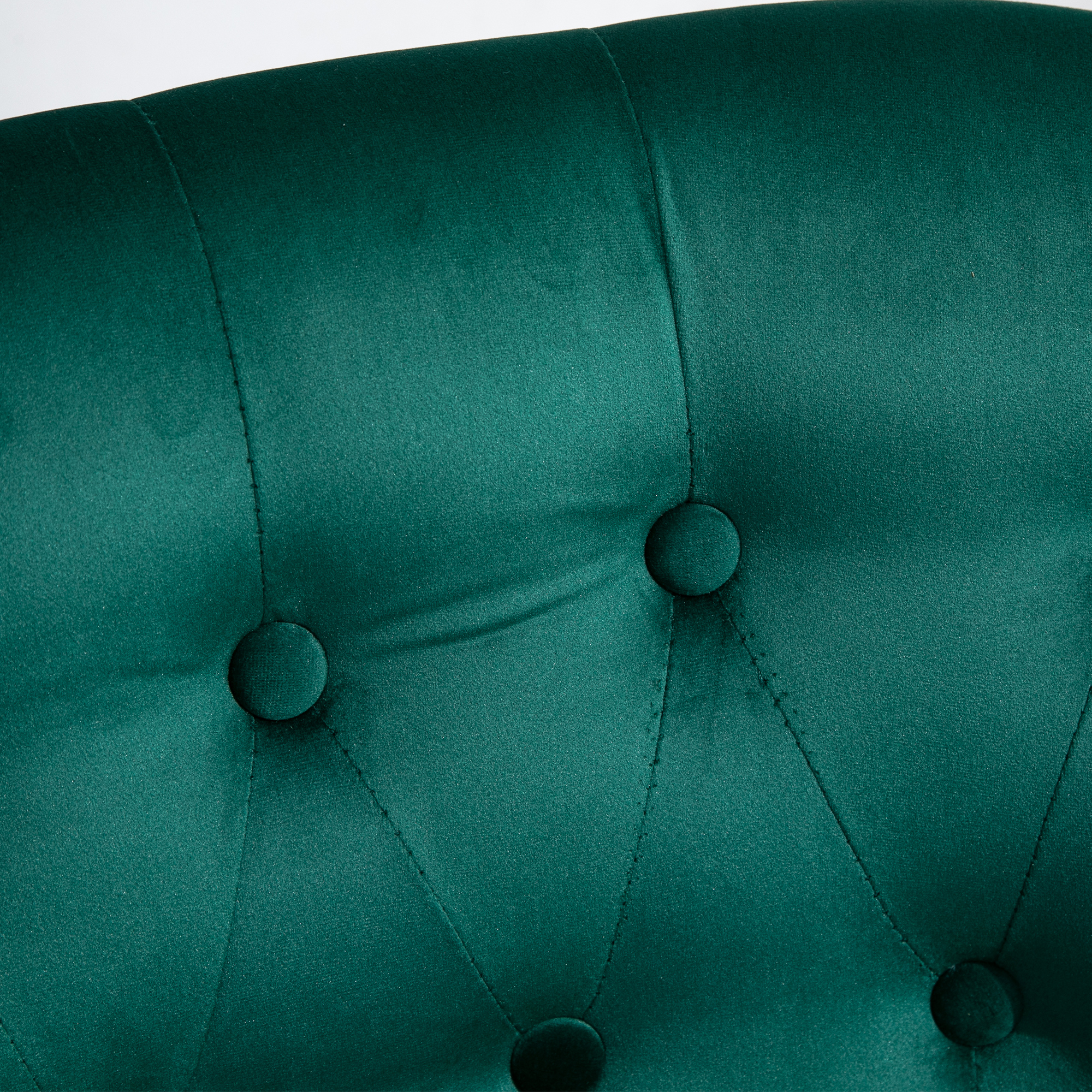 HOMCOM Velvet Accent Chair Set of 2, Button Tufted Wingback Chair with Rubber Wood Legs for Living Room, Bedroom, Dark Green 8