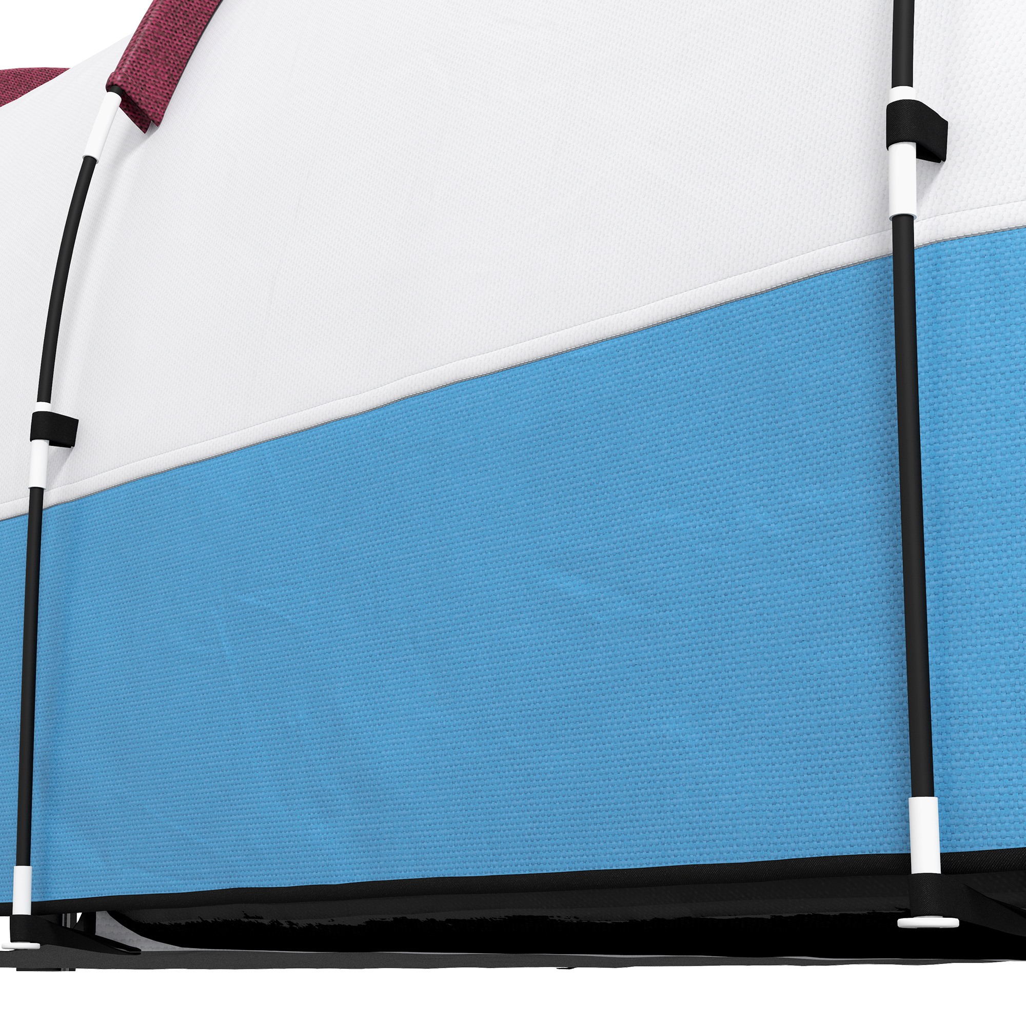 Tente de camping - Outsunny - porche - pour 4 à 6 personnes légère ventilée étanche 5 000 mm - montage facile sac de transport gris - Sport