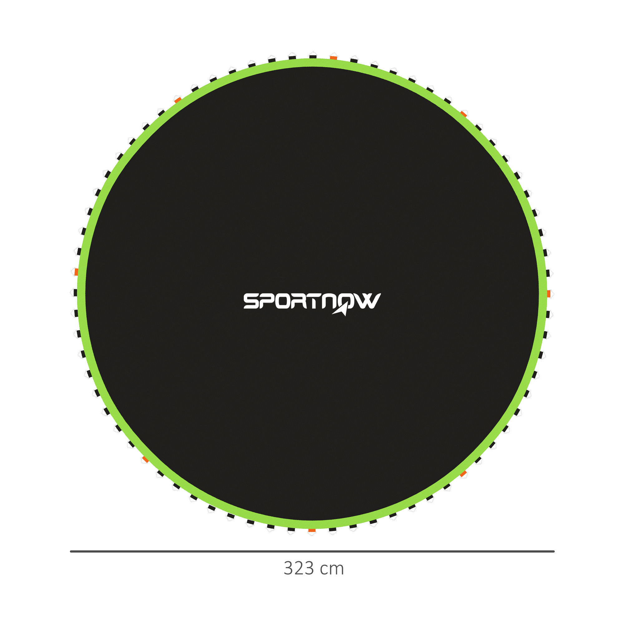 SPORTNOW Replacement Trampoline Mat with Spring Pull Tool, 72 V-Hooks, for 12ft Trampoline using 14cm Springs, Green 3