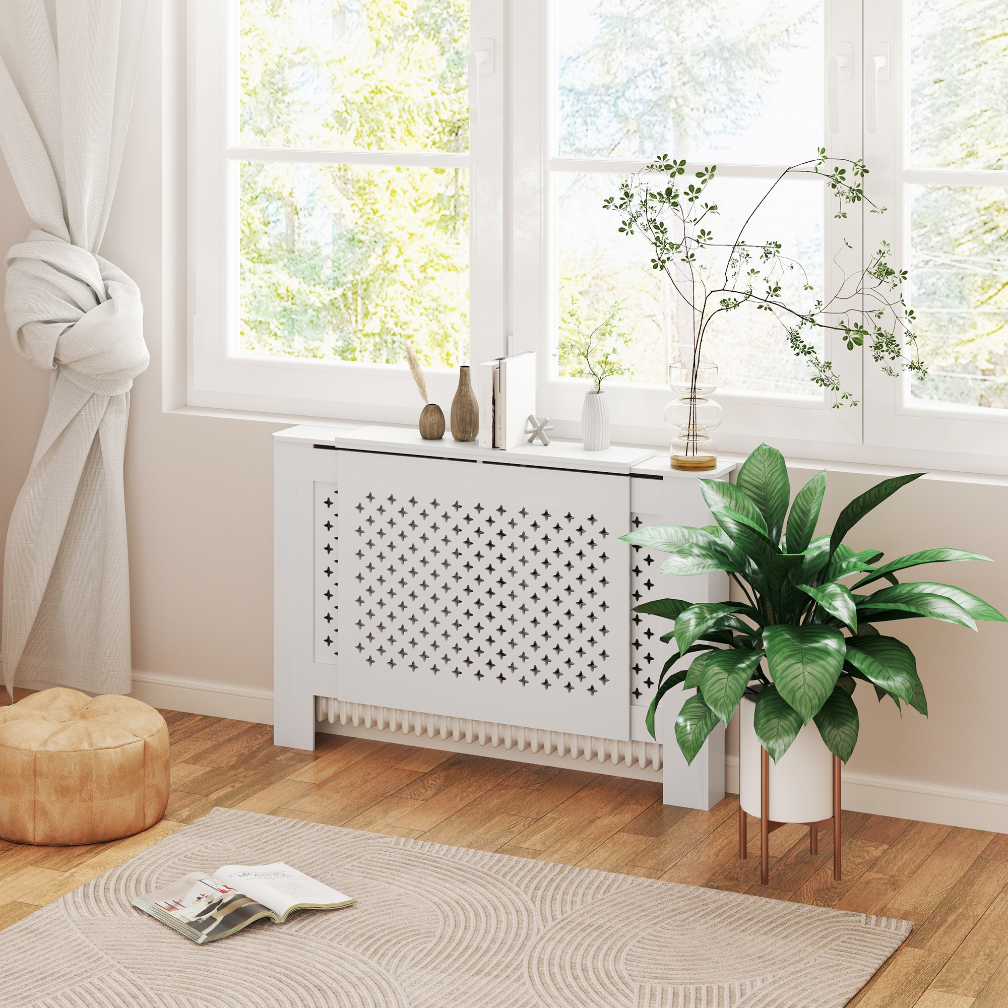 Produktbild von HOMCOM Heizkörperabdeckung Moderne Heizkörperabdeckung Aus MDF Für