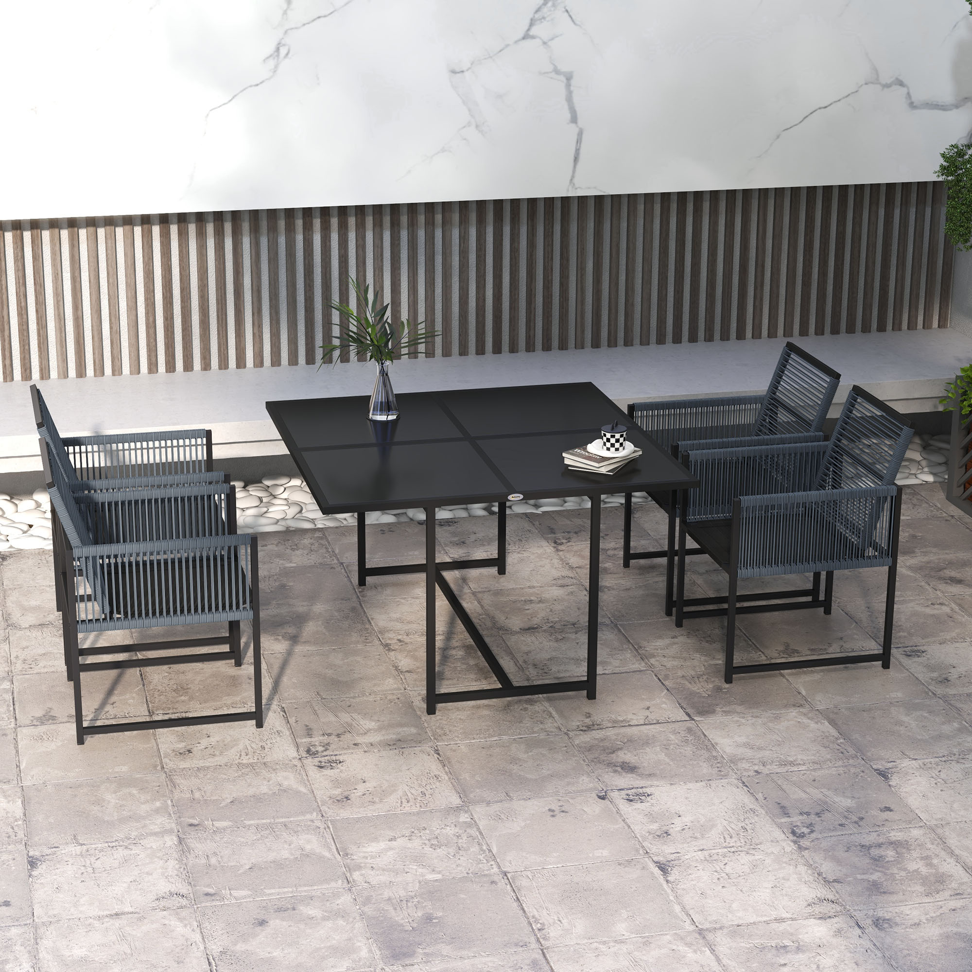 Outsunny Ensemble De Meubles De Jardin 5 Pi ces Ensemble De Si ges De outsunny-ensemble-de-meubles-de-jardin-5-pi-ces-ensemble-de-si-ges-de