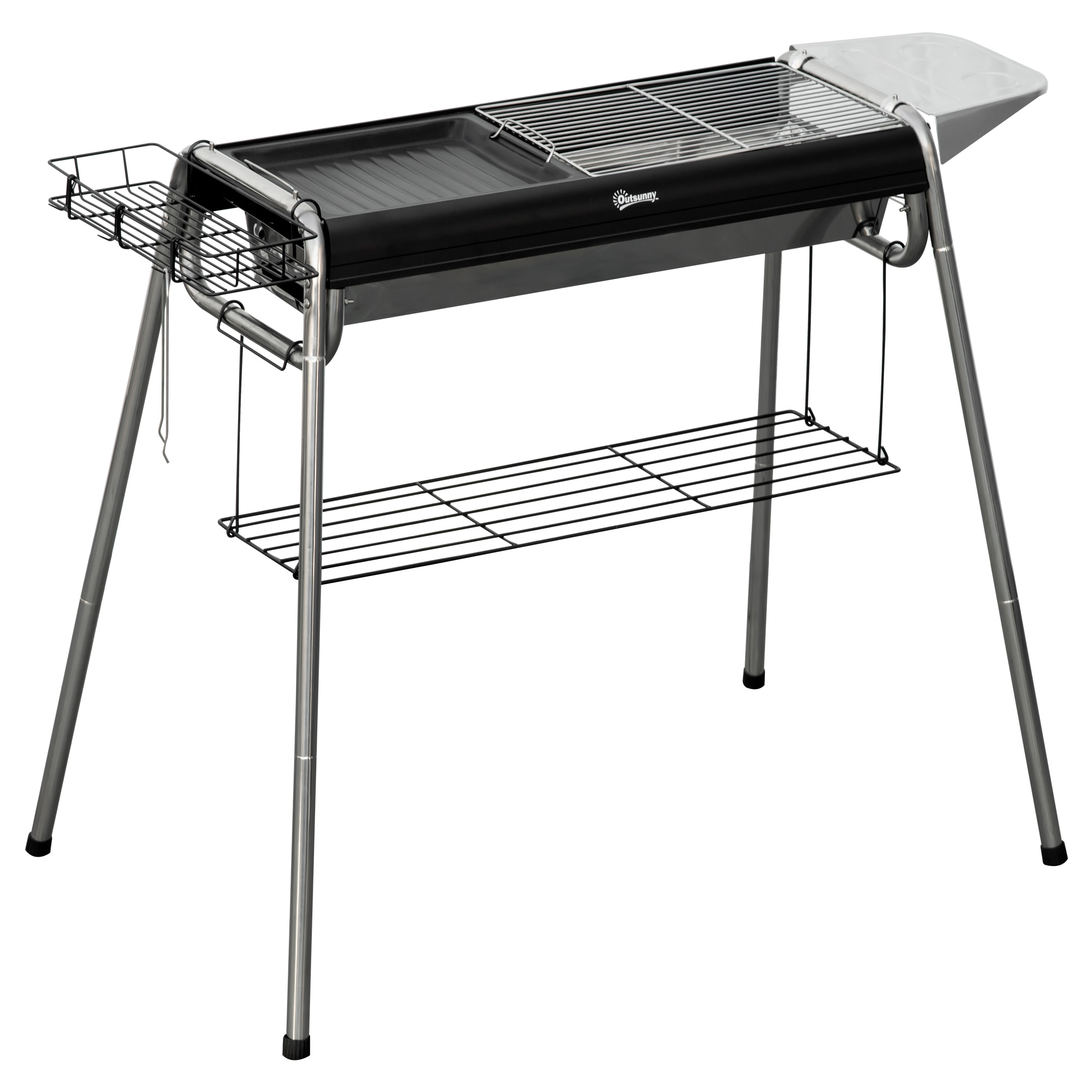 Outsunny Charcoal BBQ Grill - Black