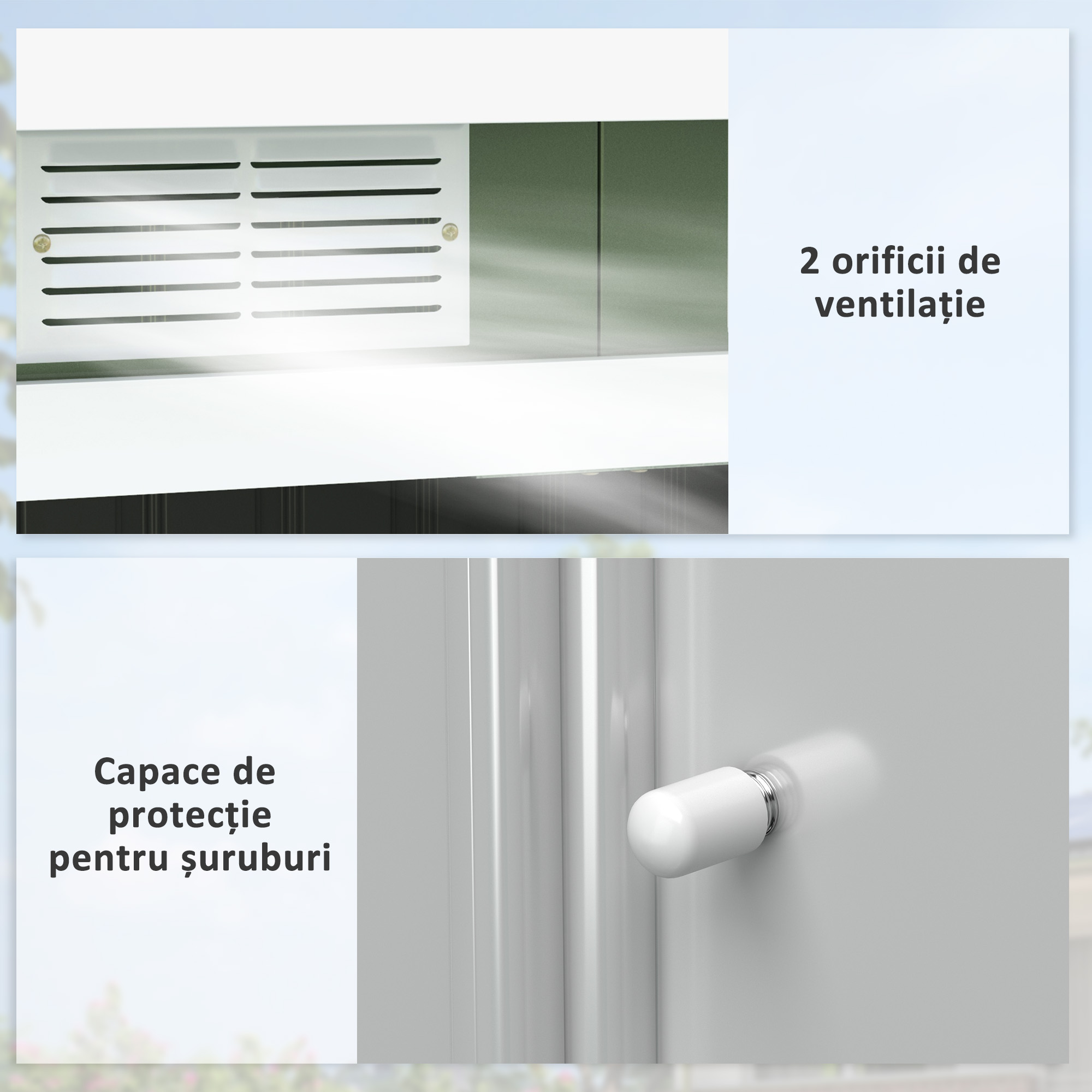  magazie pentru scule de gradina, 280x130x172cm, Verde deschis [6]