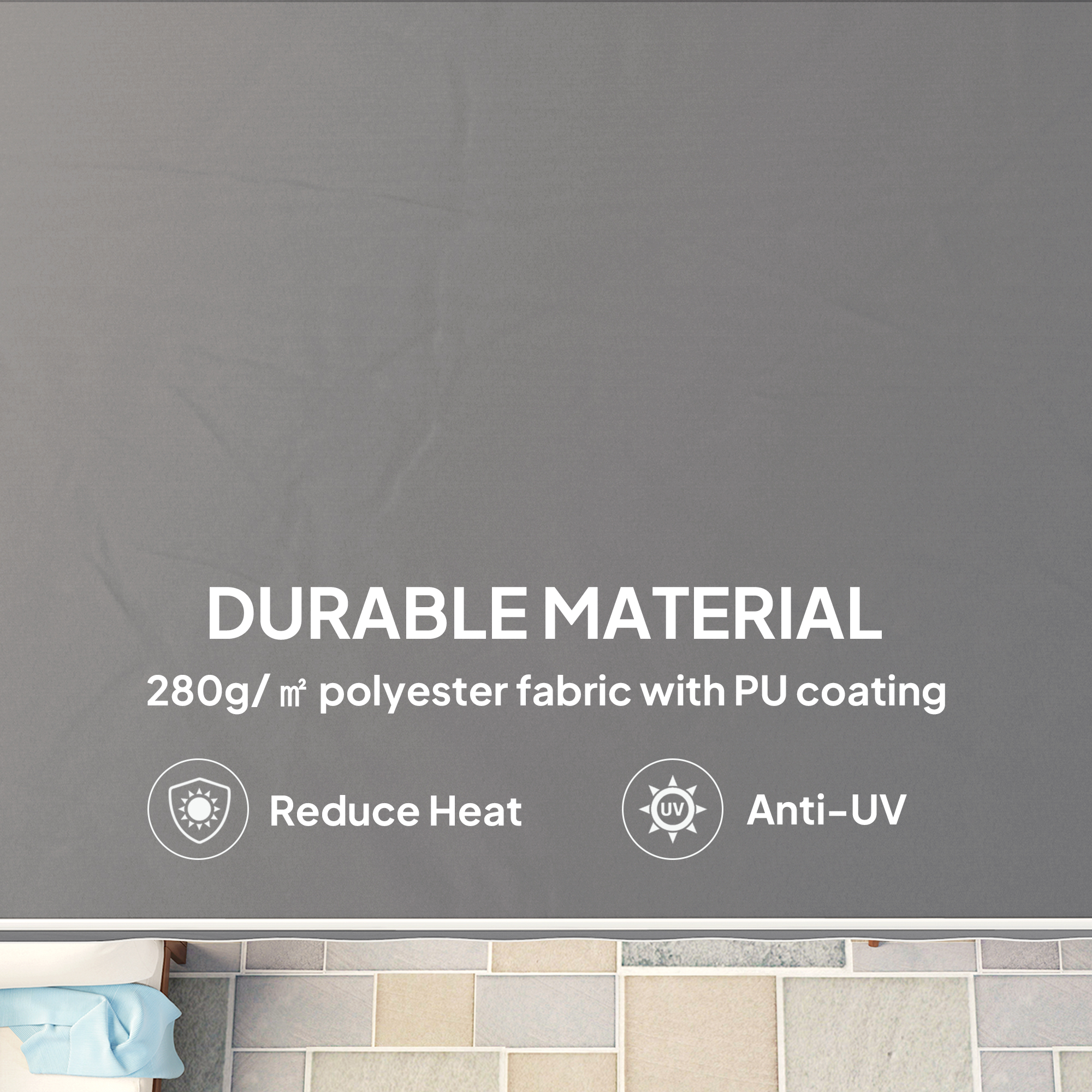 Outsunny 2 x 2.5m Manual Retractable Awning Dark Grey 4