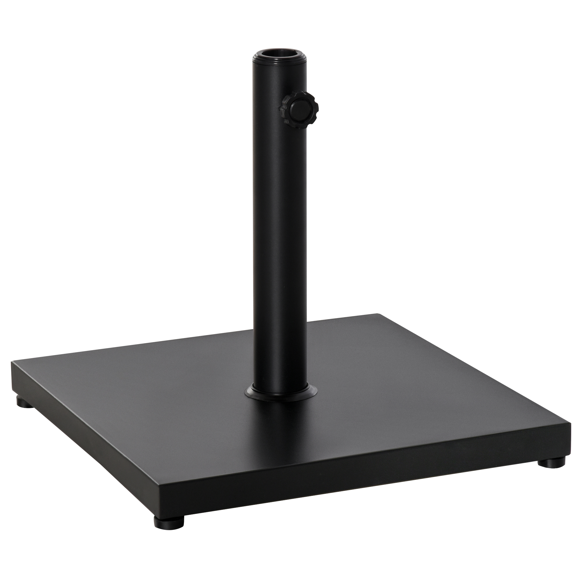 Outsunny Base Sombrilla de Exterior Universal Altura Ajustable Soporte Pie de Parasol para Jardín Balcón Terraza Negro 45x45x39cm   Aosom España