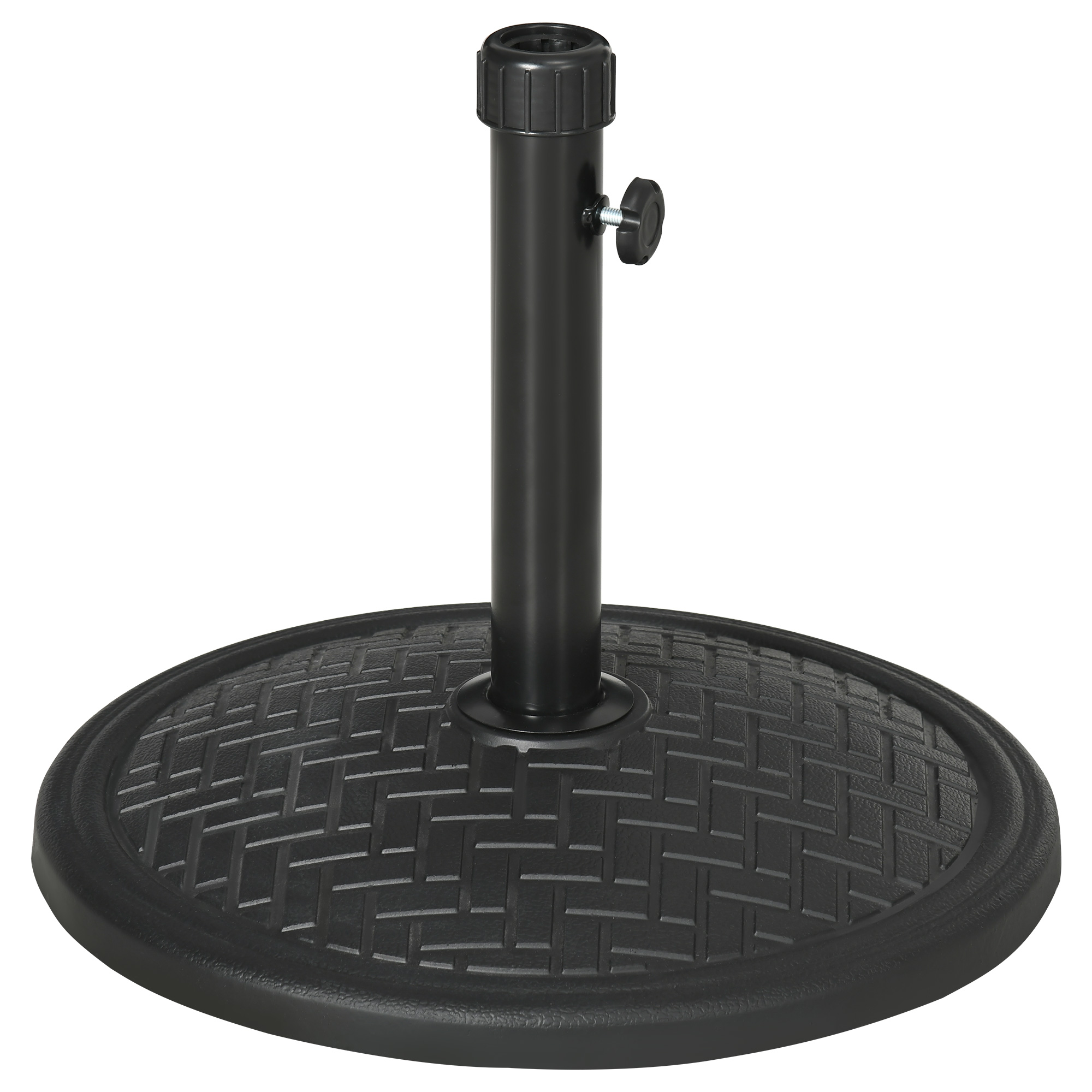 Outsunny Base para Sombrilla 14 kg Pie de Parasol Ajustable Ø32-38 mm para Jardín Terraza Patio Ø46x34 cm Negro Duradero   Aosom España