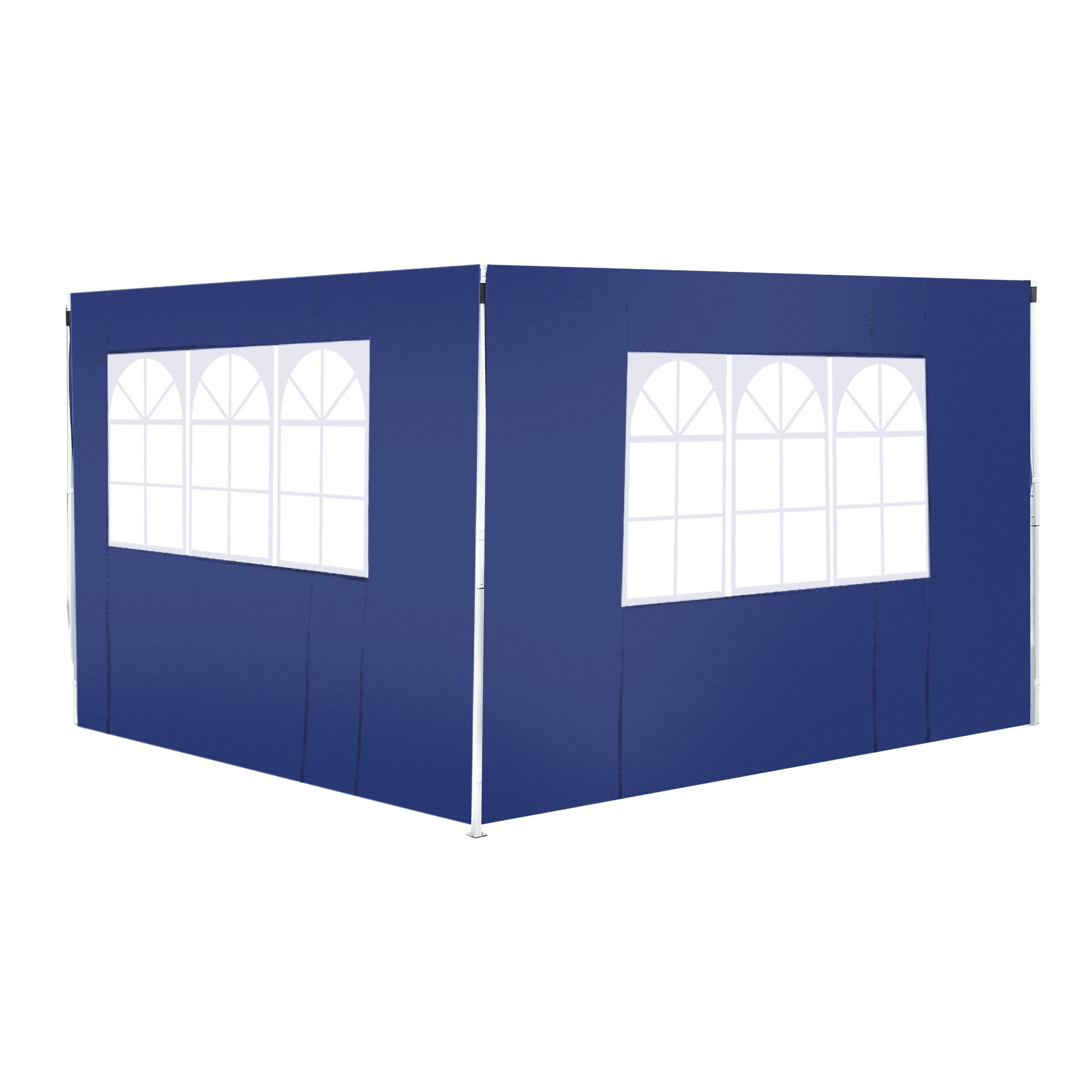Outsunny Paredes Laterales para Carpa 3x2m Tela Oxford con Ventanas Protección Solar para Eventos Azul Apto para 3x3 3x6   Aosom España