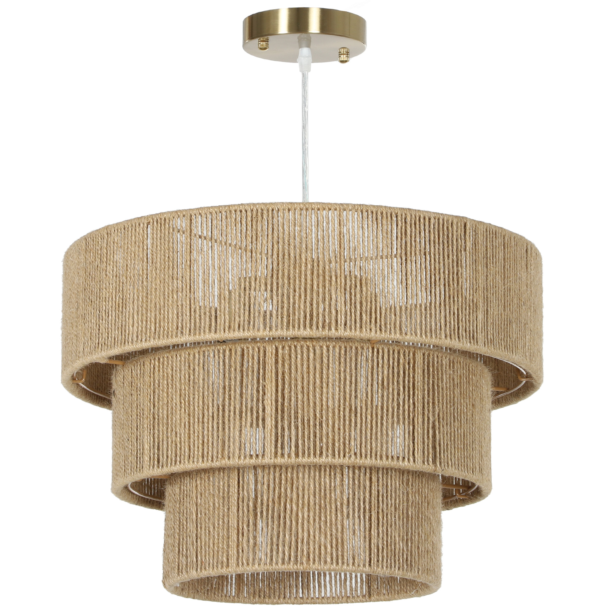 HOMCOM Linen Pendant Light, Modern Wave Ceiling Light Shade, E27 Lampshade for Living Room, Bedroom, Kitchen, Hallway, White