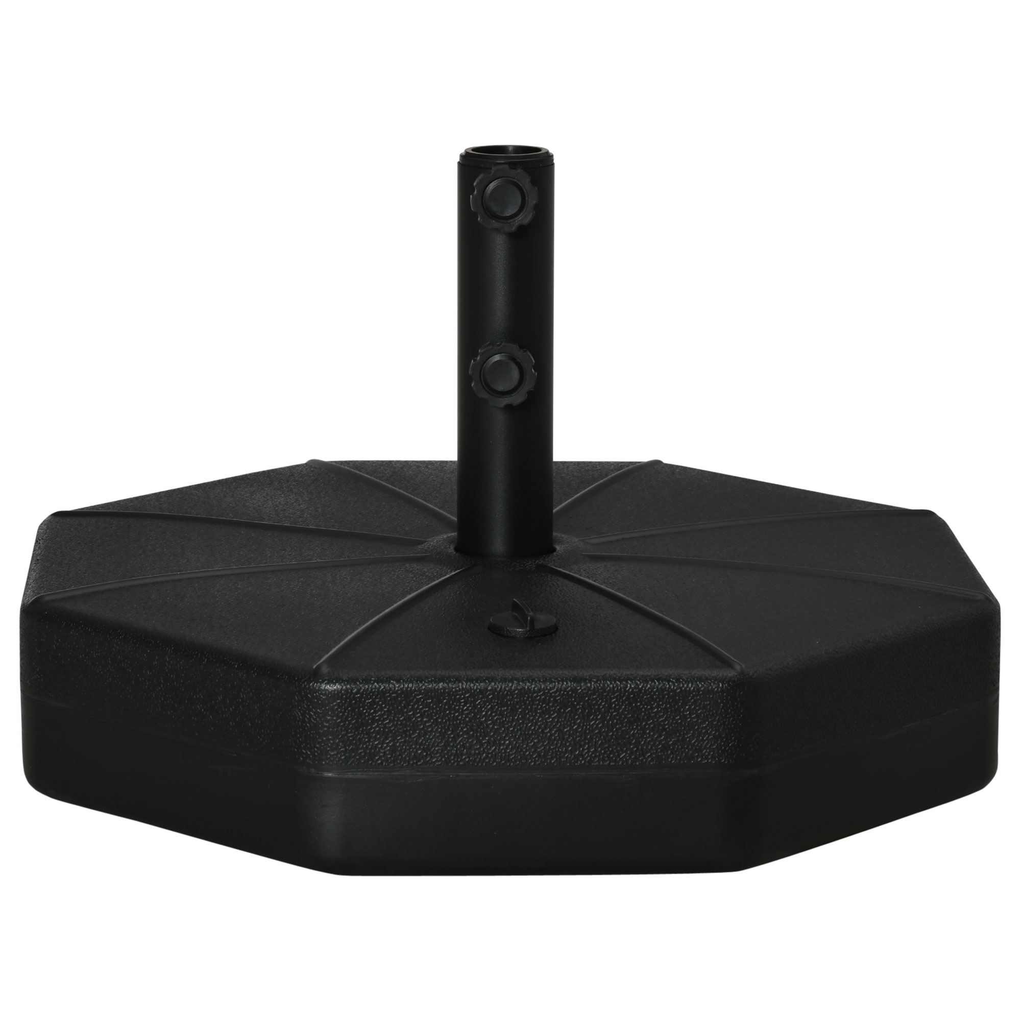 Outsunny Bază pentru Umbrelă din Plastic cu Stâlpi de Ø38/48 mm, Ø60x36 cm, Negru | Aosom Romania