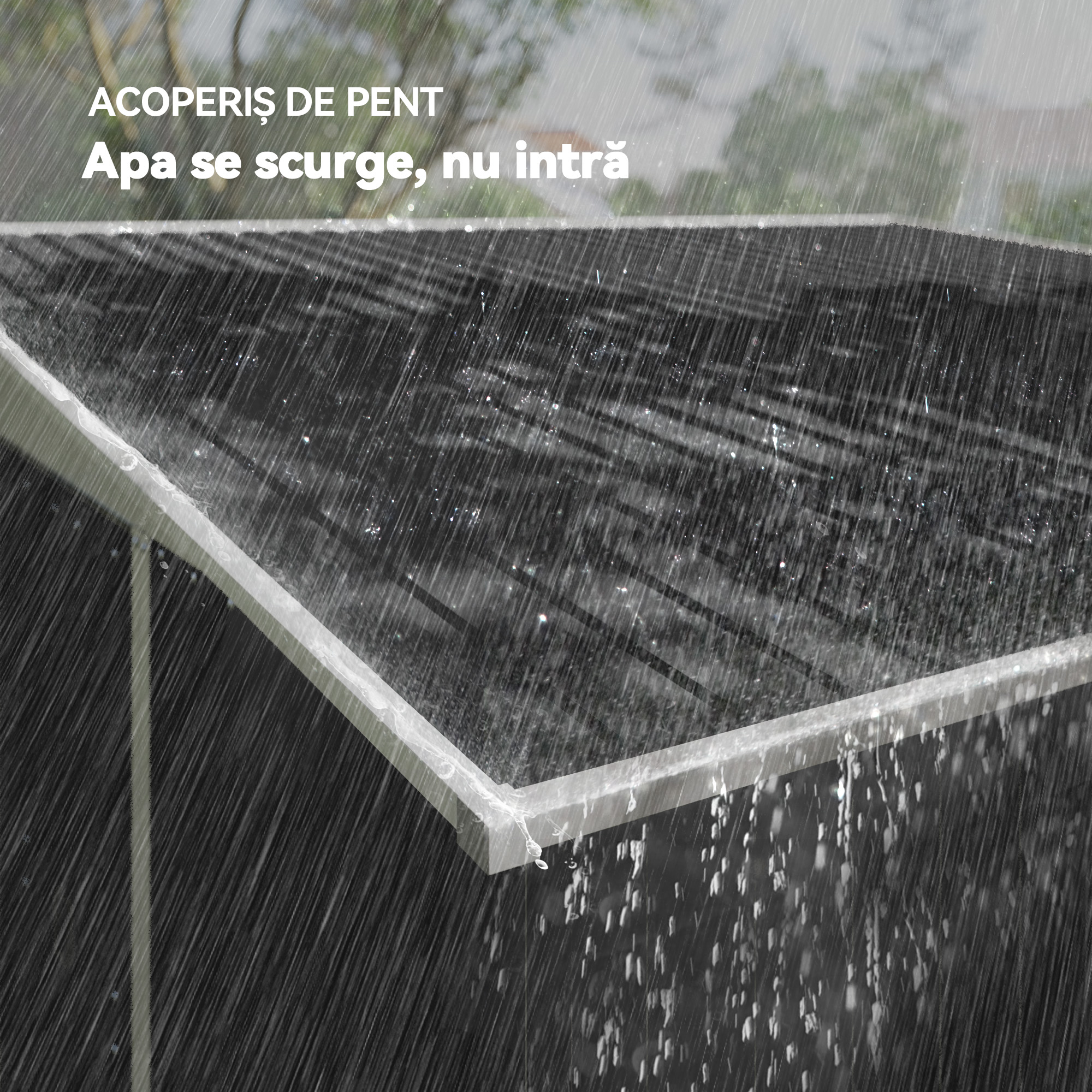 Magazie de Gradina  cu Usa Glisanta si Orificii de Aerisire, din Otel Galvanizat, 345x280.5x169-201 cm, Negru [7]