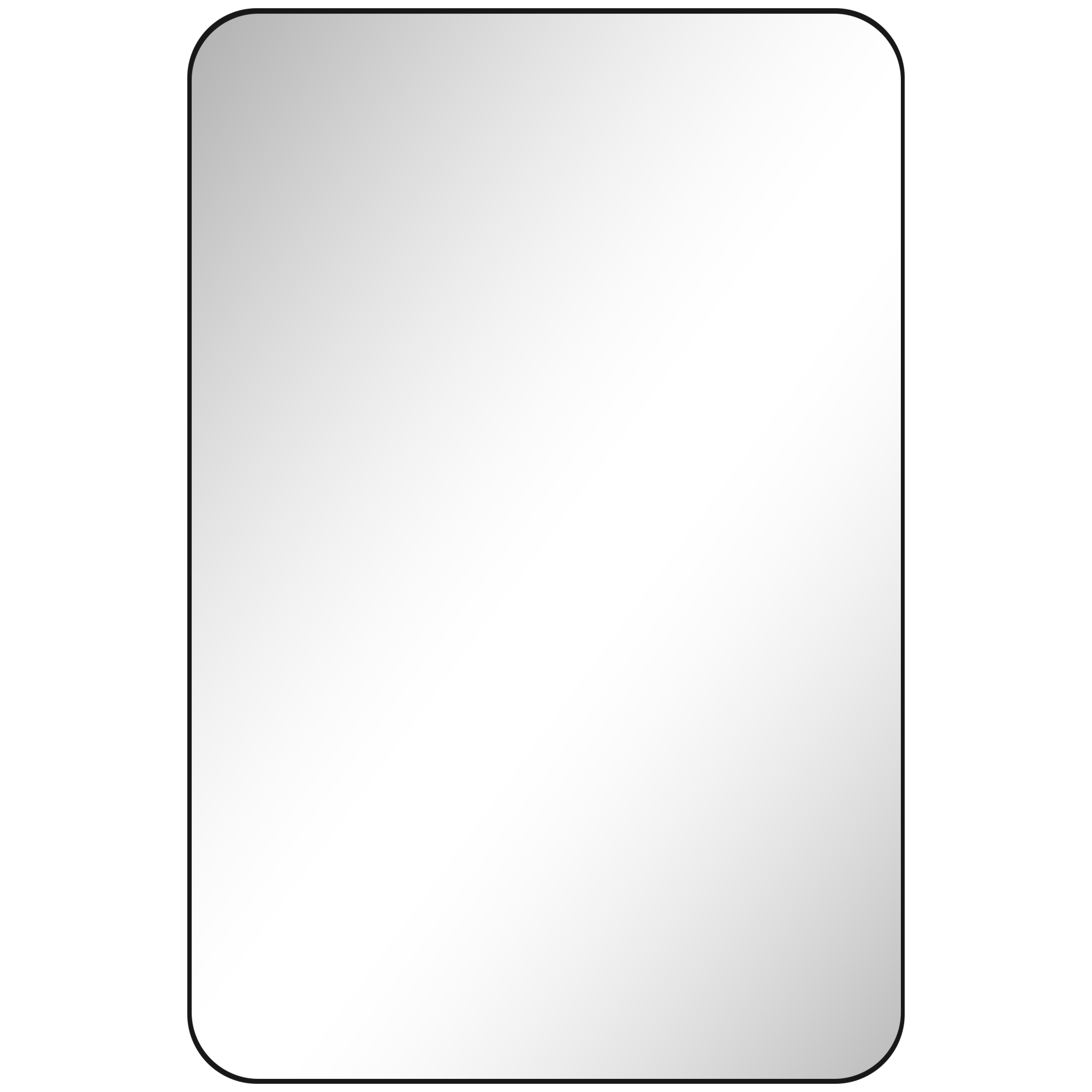 Product photograph of Homcom 90 X 60cm Curved Bathroom Mirror - Black from Aosom UK