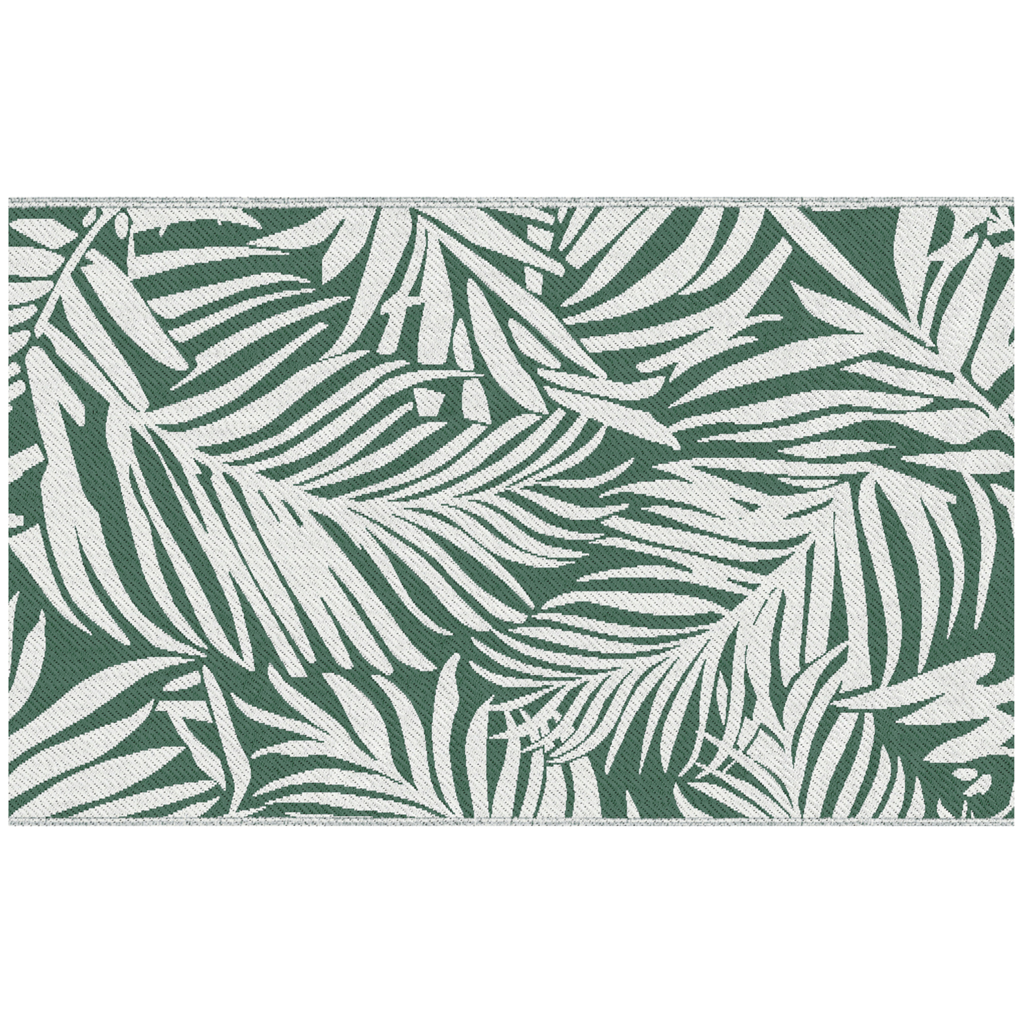 Outsunny Covor de Exterior pentru Balcon și Terasă, Rezistent la Raze UV, 152x243 cm, Verde și Alb | Aosom Romania