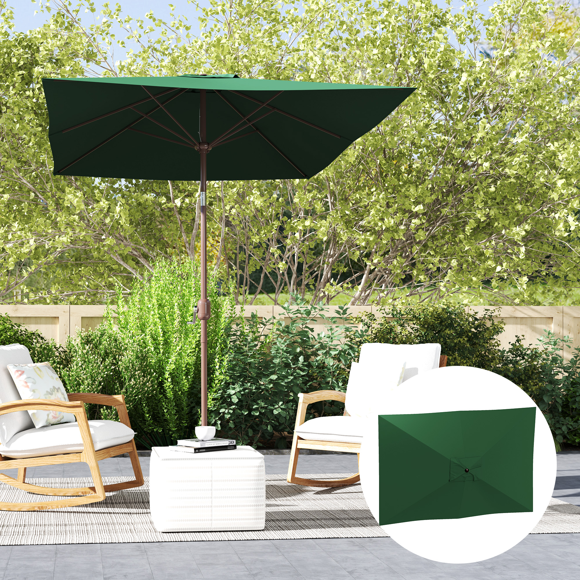 SJASD 2.7m/3m 8 Stecche Copertura di Ricambio per ombrellone da Giardino,Anti-ultravioletti Rechange Telo per Ombrellone,Baldacchino di Ricambio per Ombrellone,Tenda di Ricambio per Ombrellone