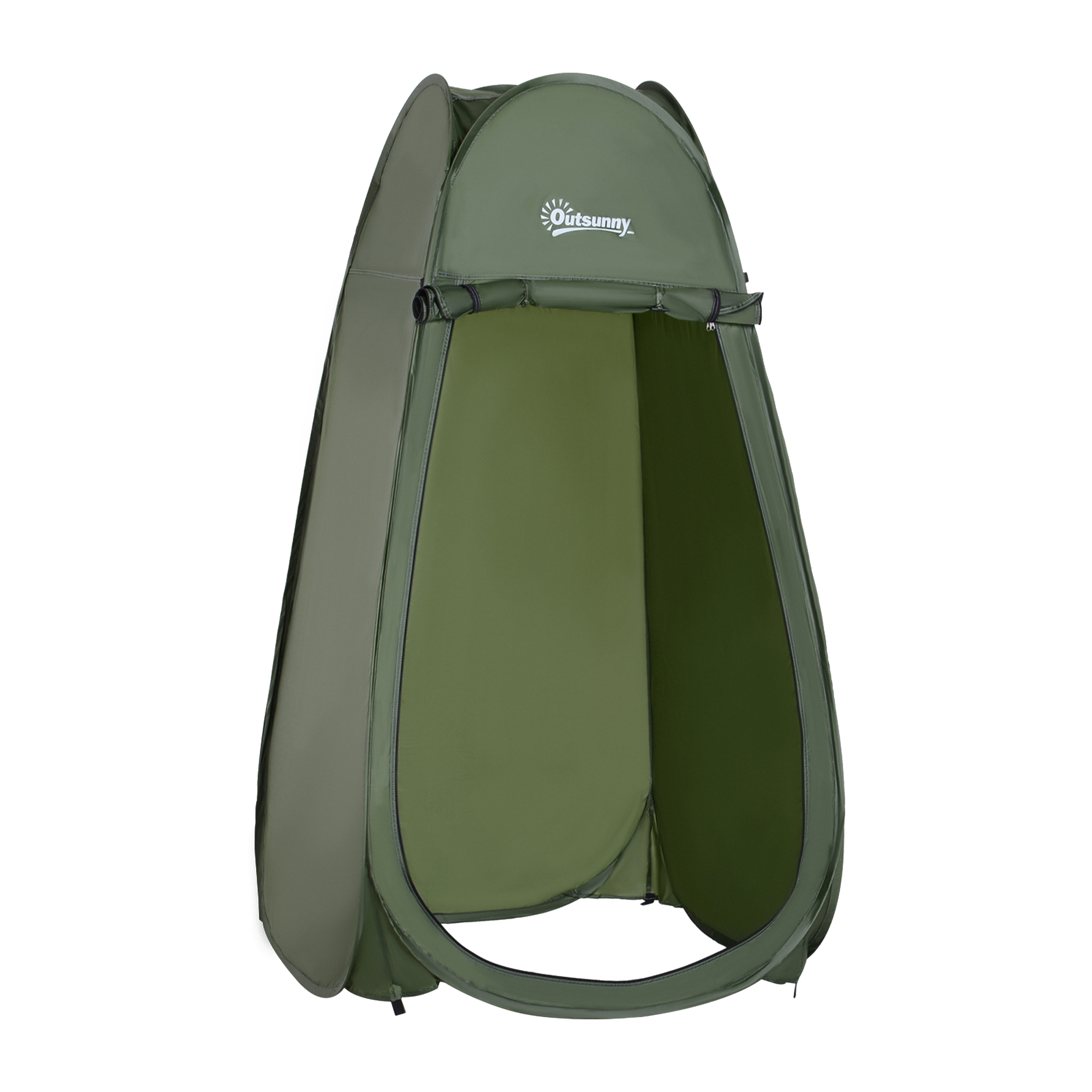 Outsunny Cort de Duș Pop Up Impermeabil cu Intrare cu Fermoar 100x100x185 cm Verde | Aosom Romania